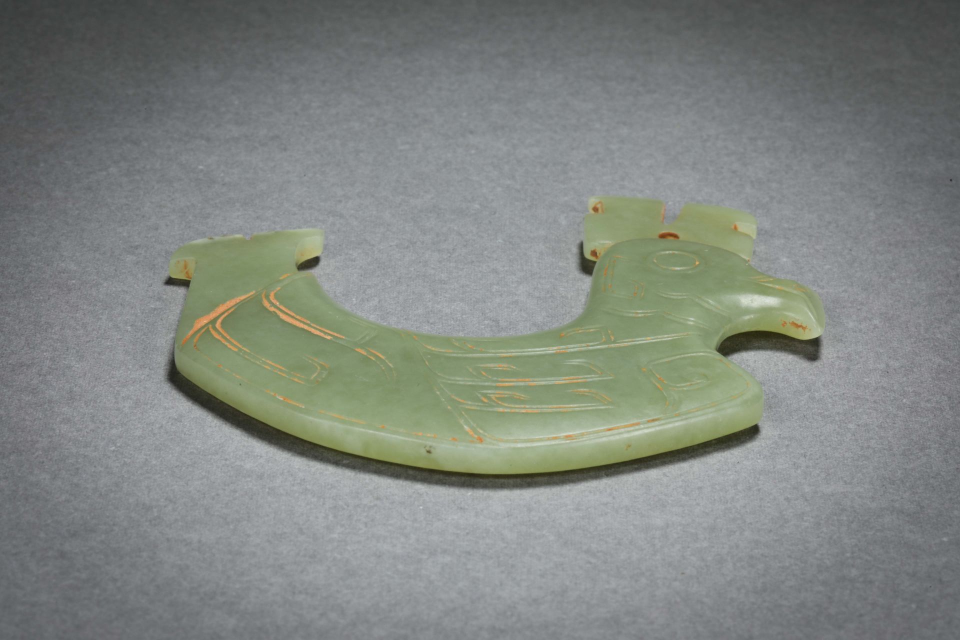 During the Shang and Zhou Dynasties, Hetian jade bird type wear - Image 6 of 6