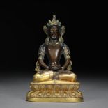 Gilded Amitayus Buddha statue