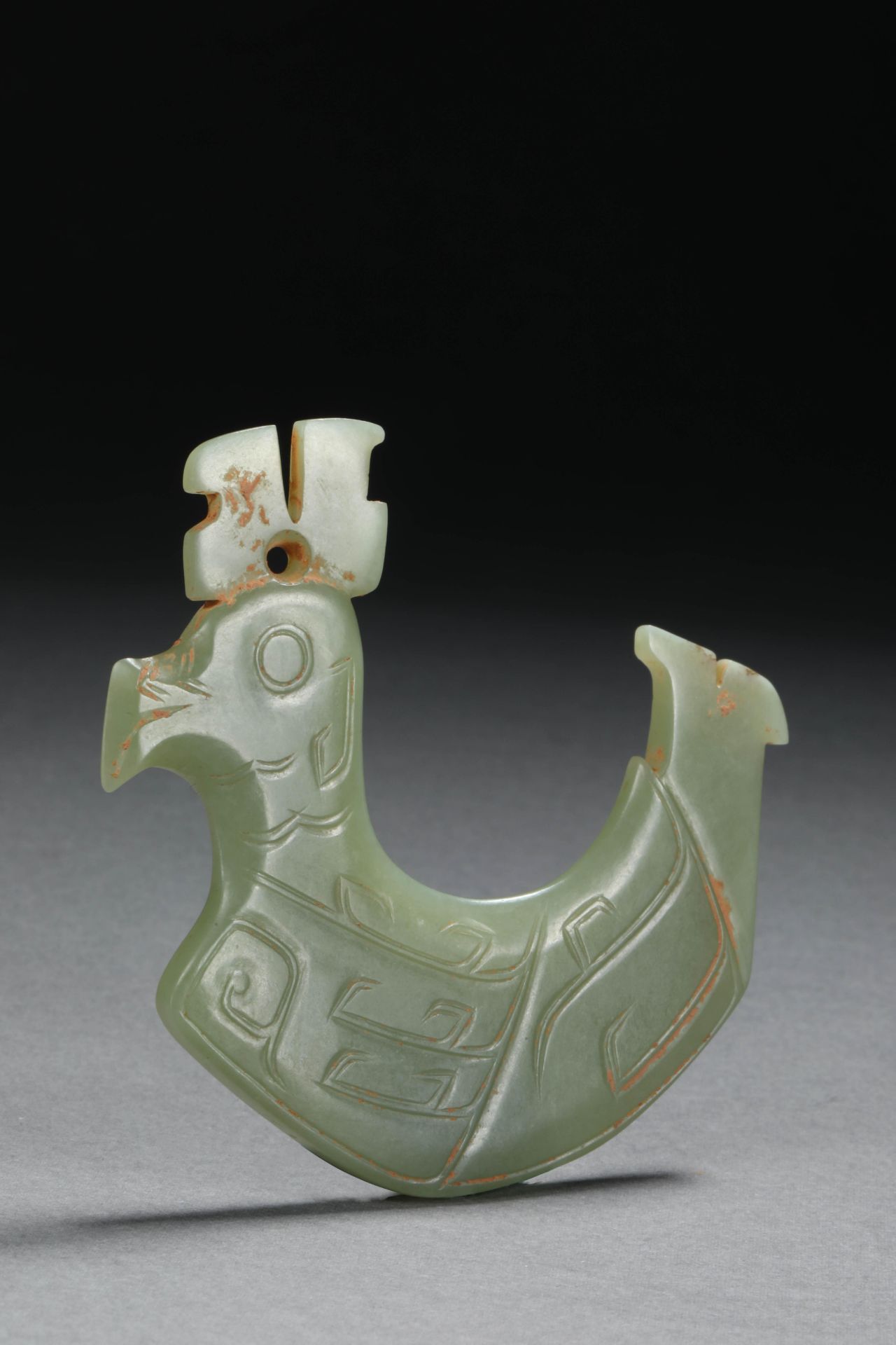 During the Shang and Zhou Dynasties, Hetian jade bird type wear - Image 2 of 6