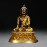 Gilded statue of Shakyamuni Buddha