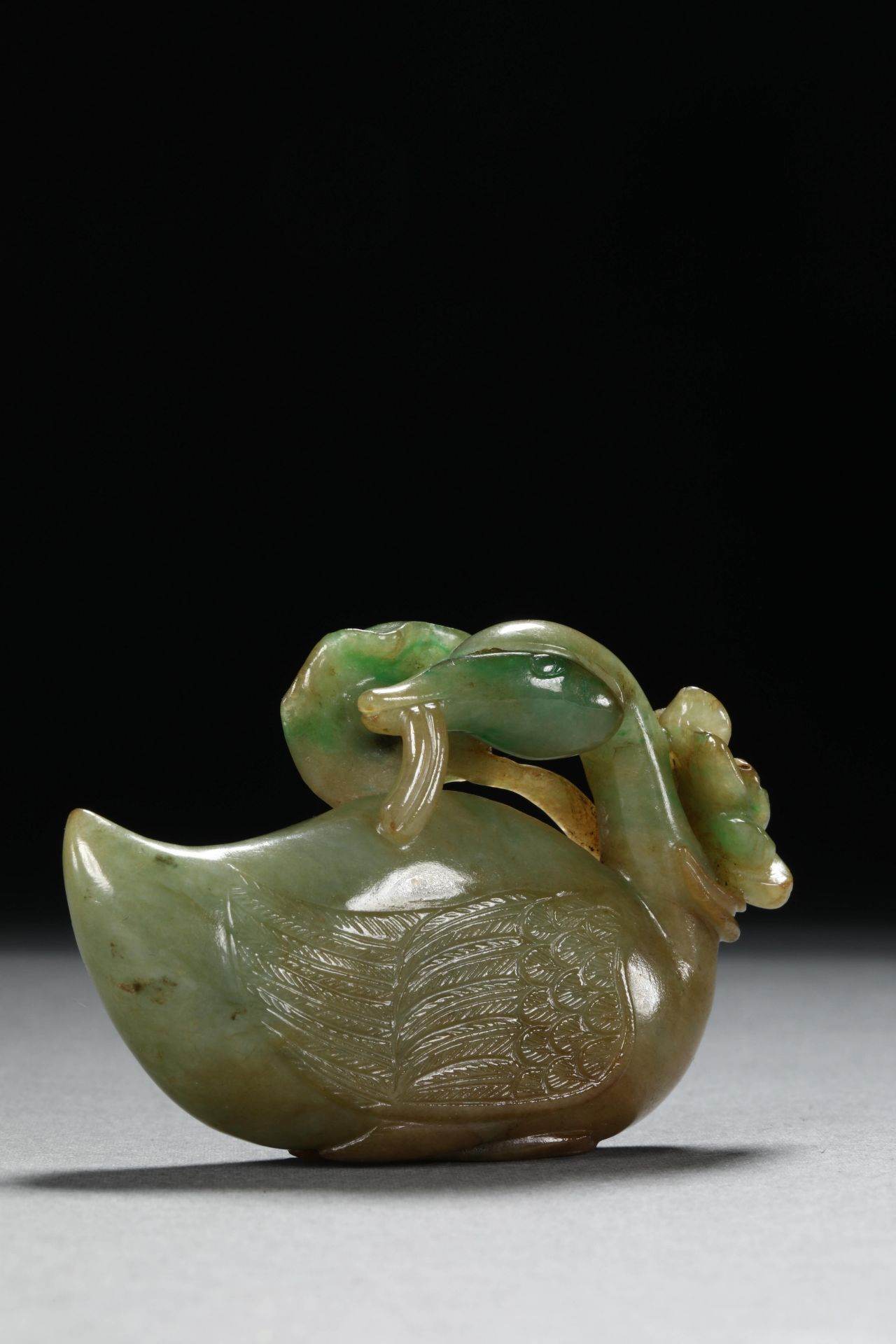 Qing dynasty natural jadeite goose ornaments - Bild 2 aus 8