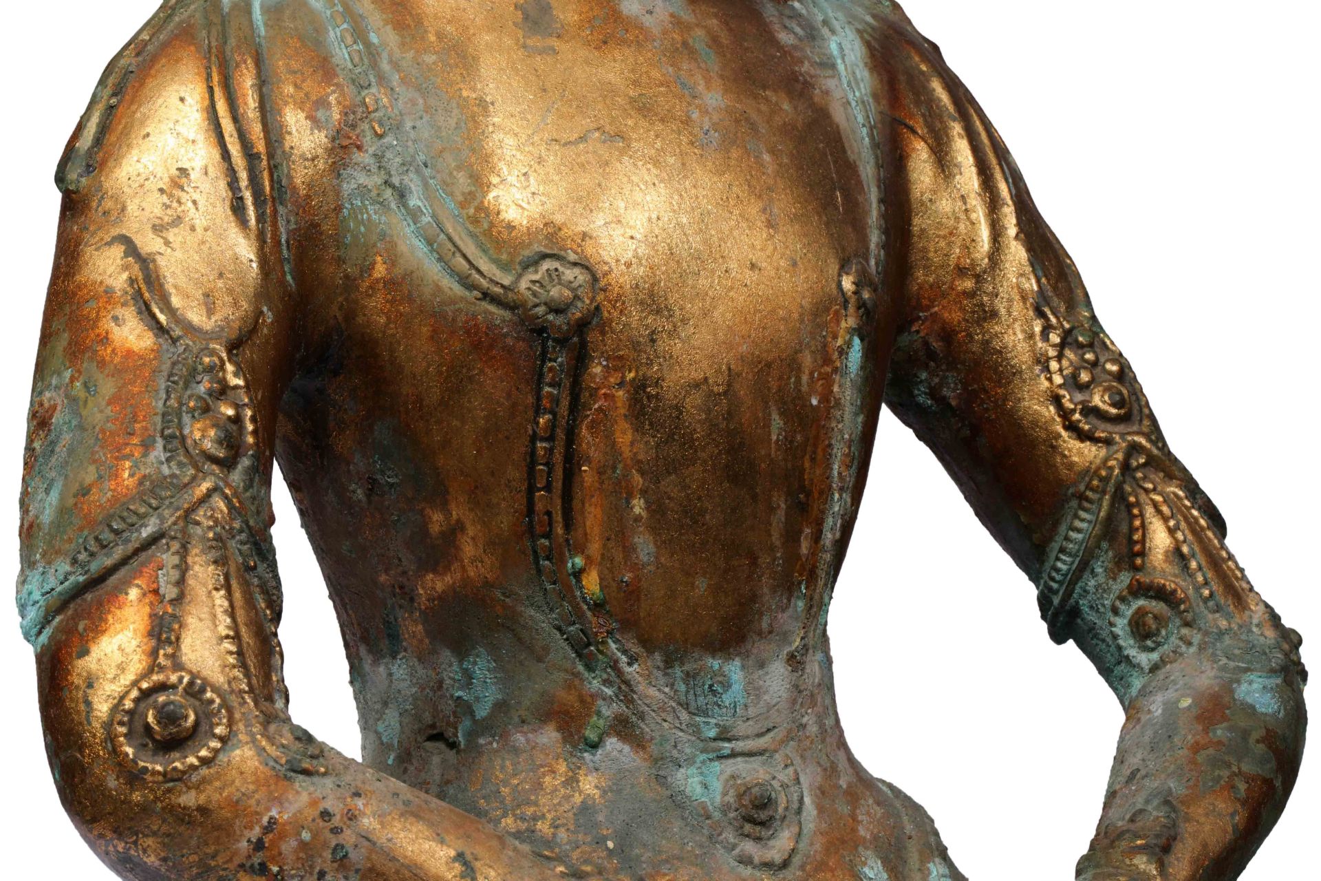 Bronze gilt statue of Buddha Amitayus - Image 5 of 9