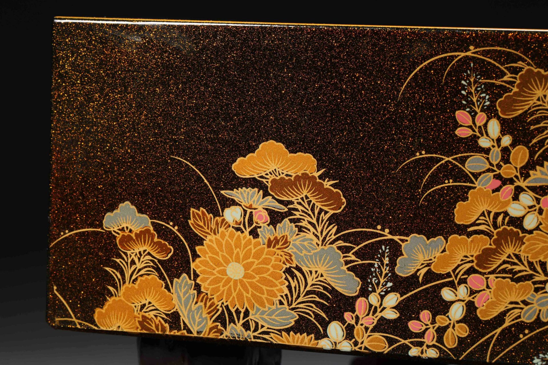 A set of wood lacquered floral Go - Bild 4 aus 11