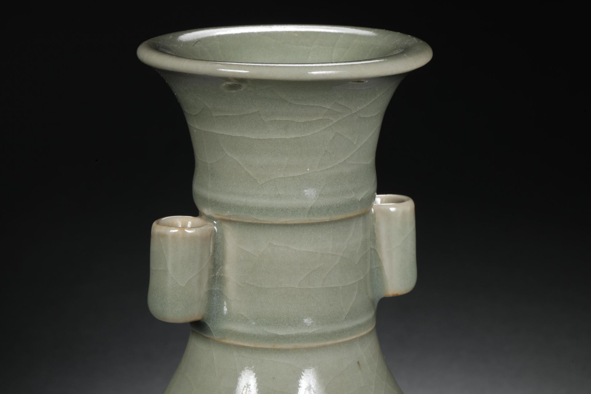 Longquan kiln runs through the ear bottle - Image 4 of 8