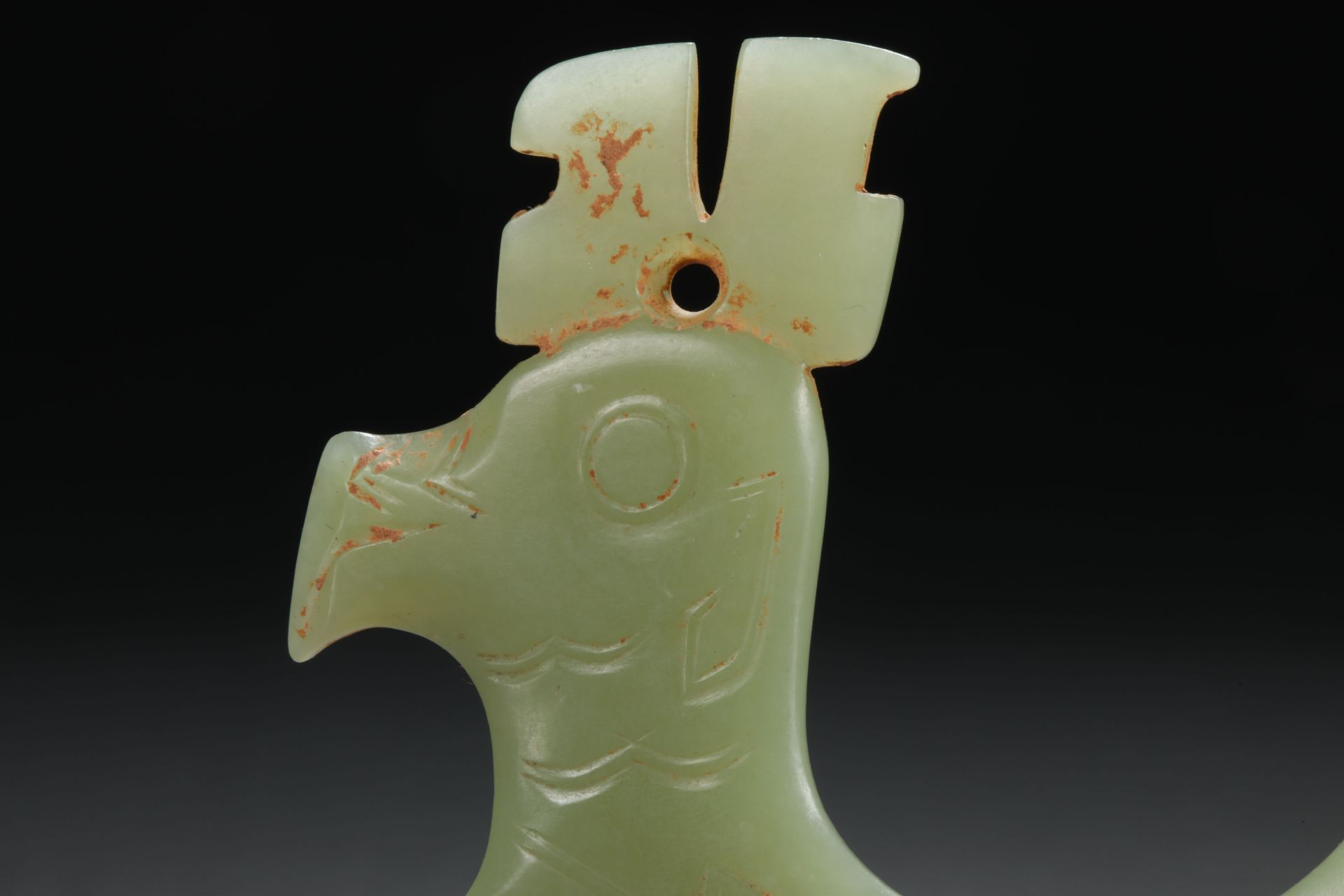 During the Shang and Zhou Dynasties, Hetian jade bird type wear - Image 3 of 6