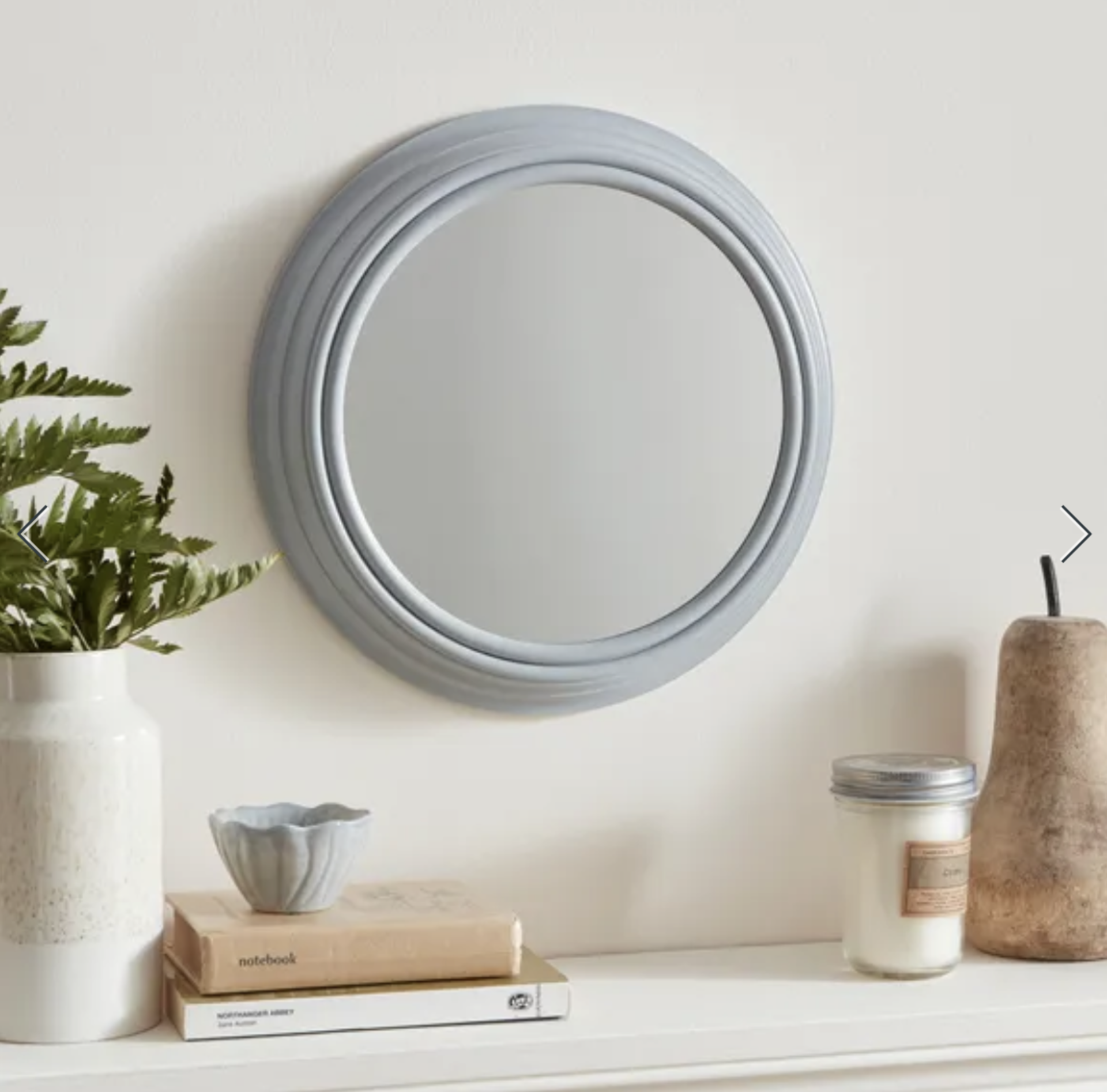 Silver Round 30cm Mirror - Brand New - A contemporary and timeless circular mirror