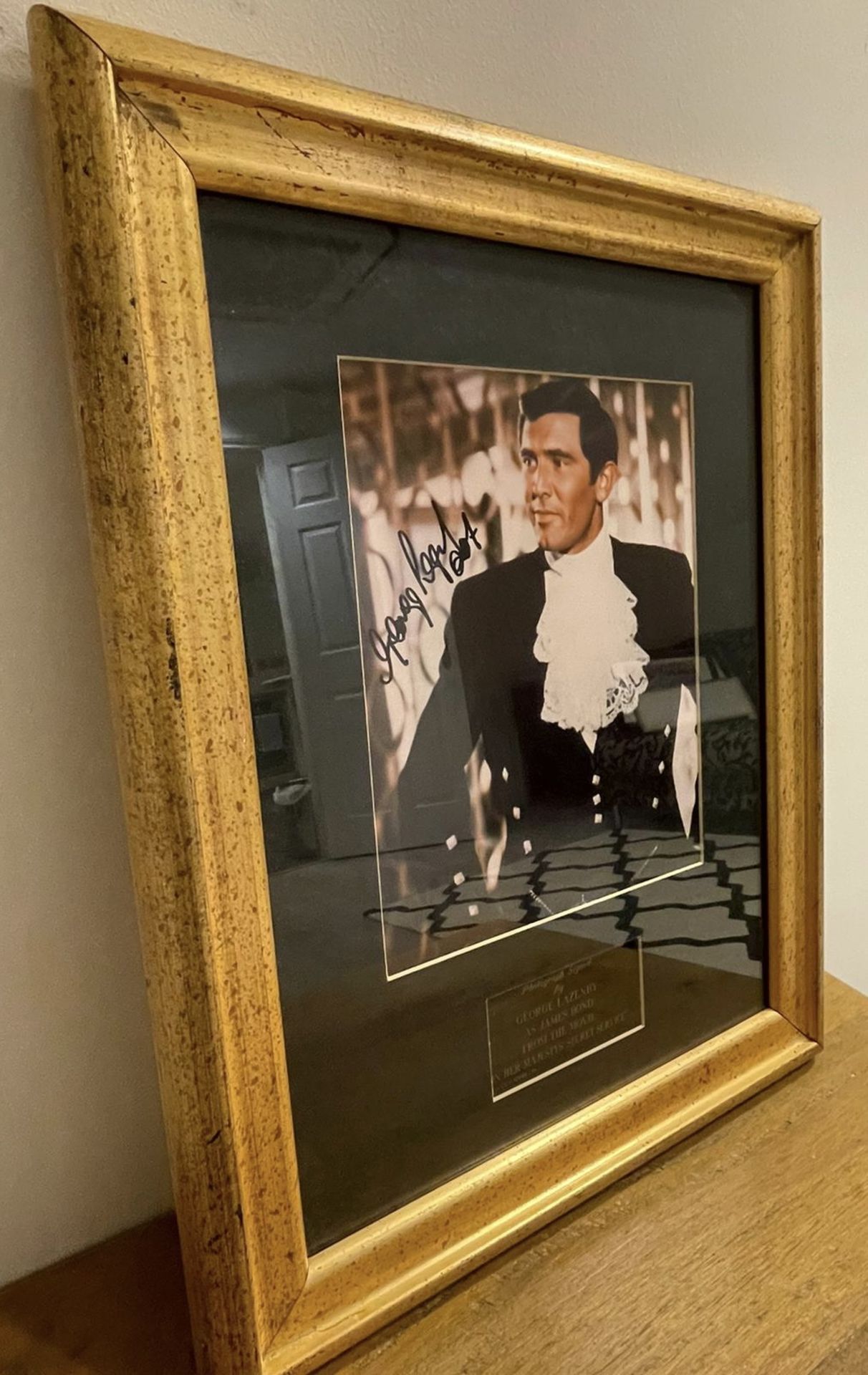 HAND SIGNED framed photograph of 'George Lazenby' as James Bond with COA - Image 2 of 6