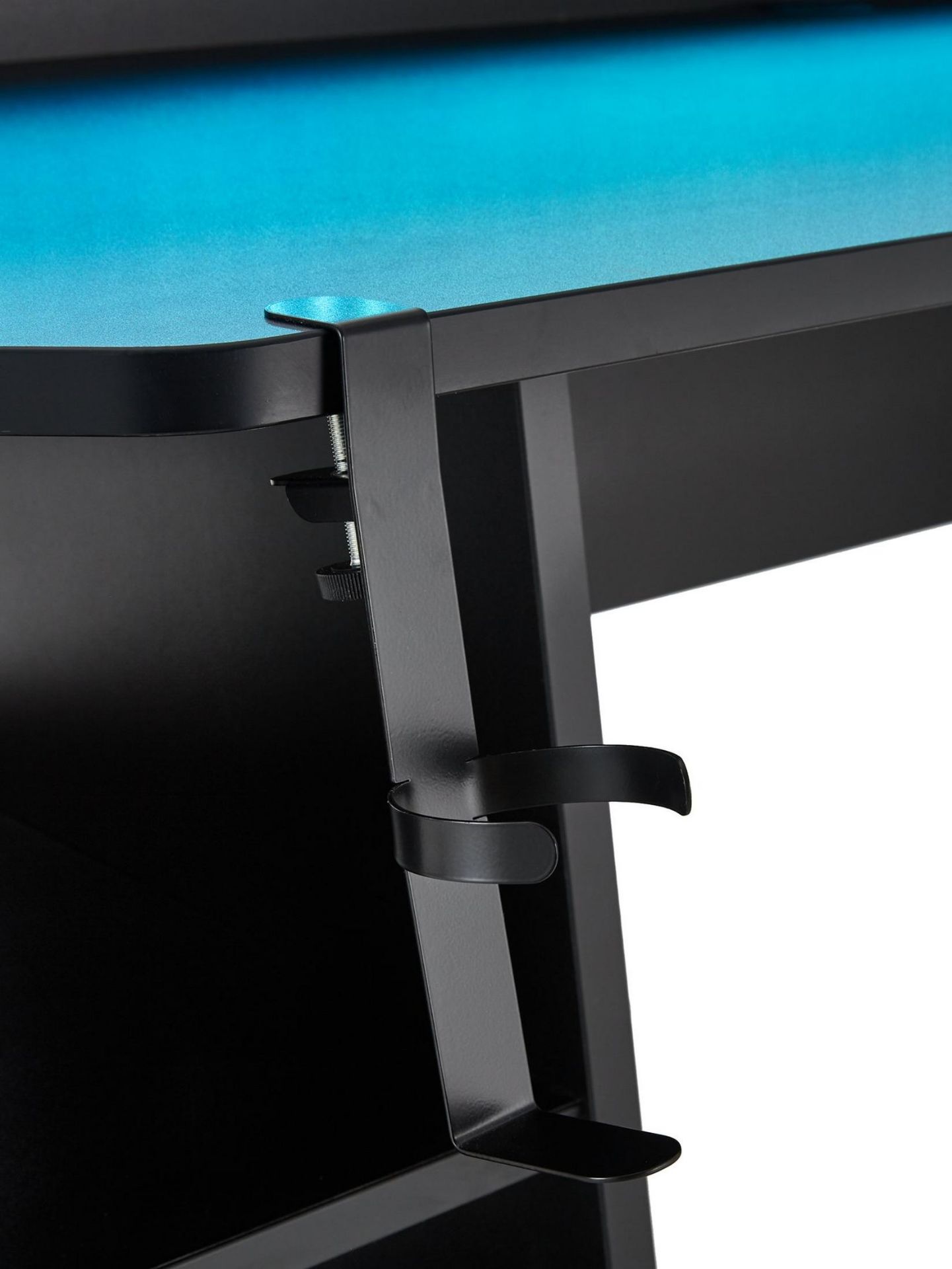 TEZAUR COLOUR CHANGE LIGHTING GAMING DESK IN BLACK - RRP £379 - Image 5 of 7