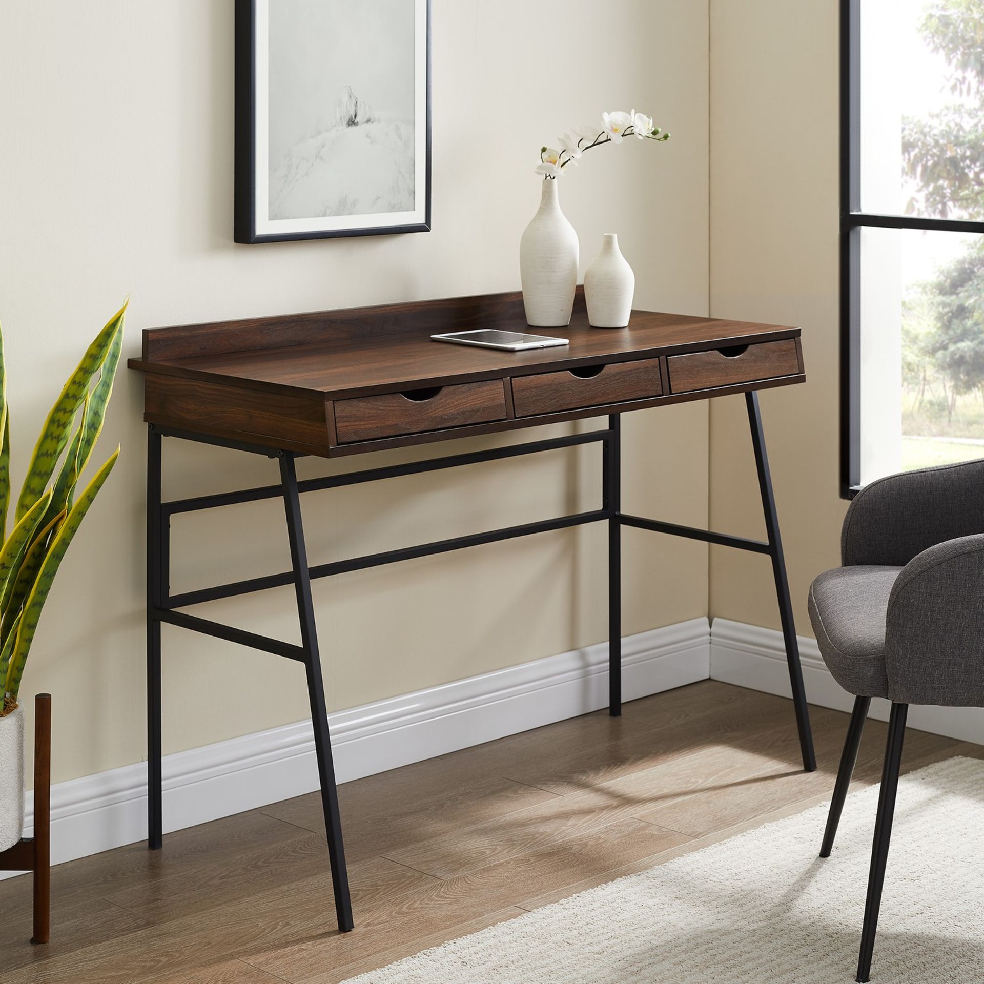 TRENT AUSTIN DESK IN WALNUT - RRP £278