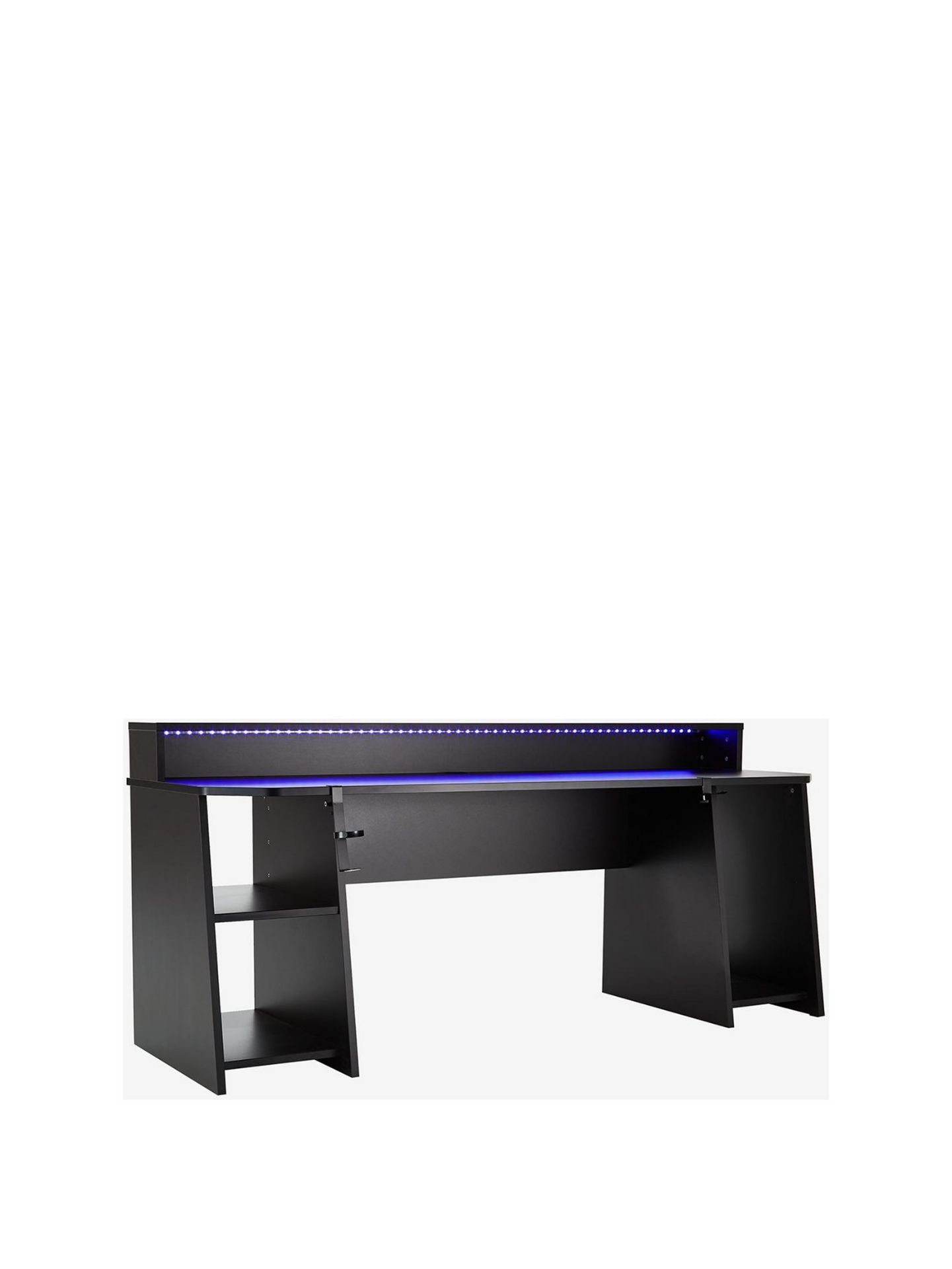 TEZAUR COLOUR CHANGE LIGHTING GAMING DESK IN BLACK - RRP £379 - Image 3 of 7