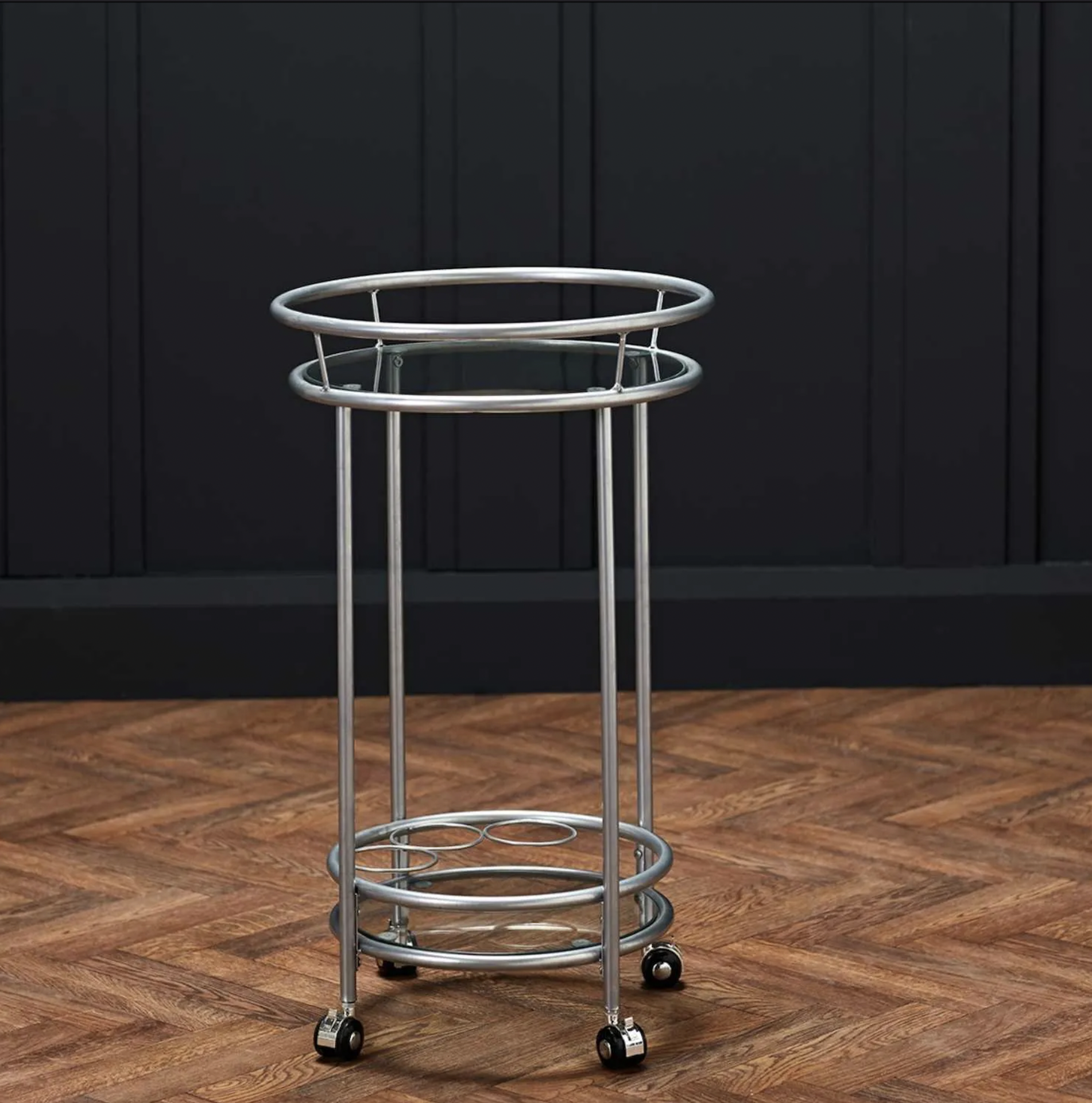 HARLOW DRINKS TROLLEY IN SILVER - RRP £119 - Image 2 of 2