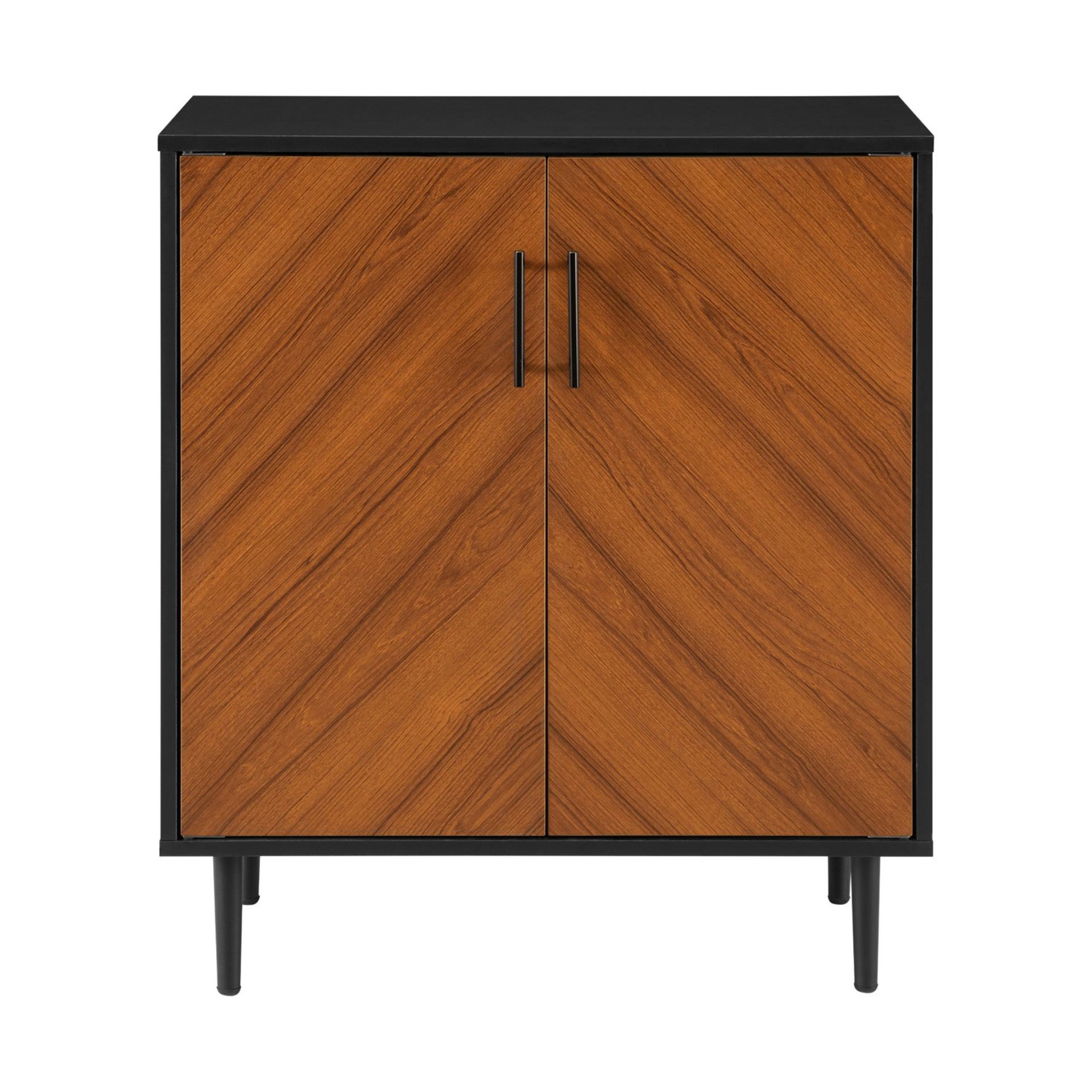 WALKER EDISON DOUBLE DOOR SIDEBOARD IN BLACK/WALNUT - RRP £220 - Image 5 of 7