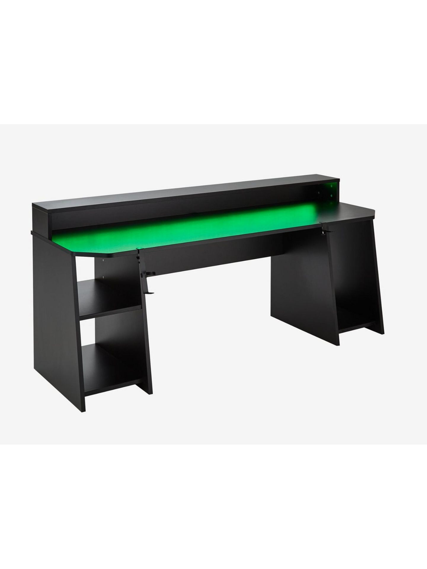 TEZAUR COLOUR CHANGE LIGHTING GAMING DESK IN BLACK - RRP £379 - Image 2 of 7