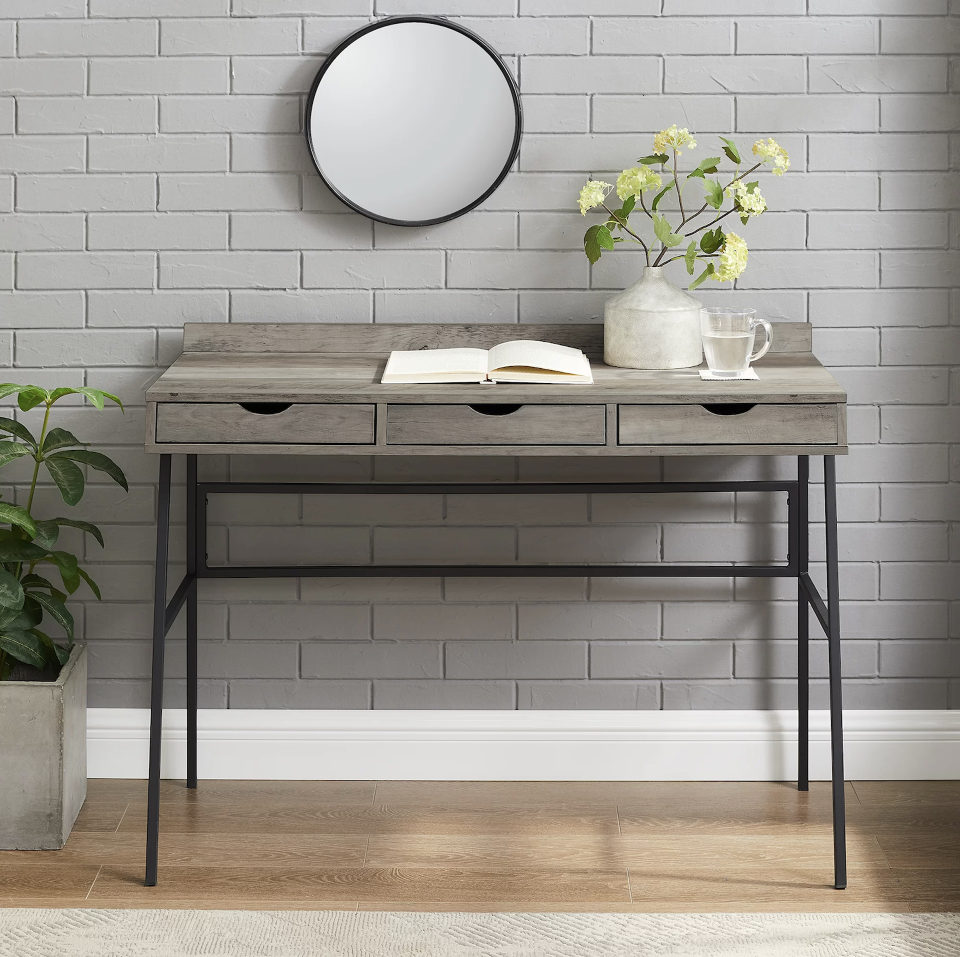 TRENT AUSTIN DESK IN GREY - RRP £278 - Image 2 of 7