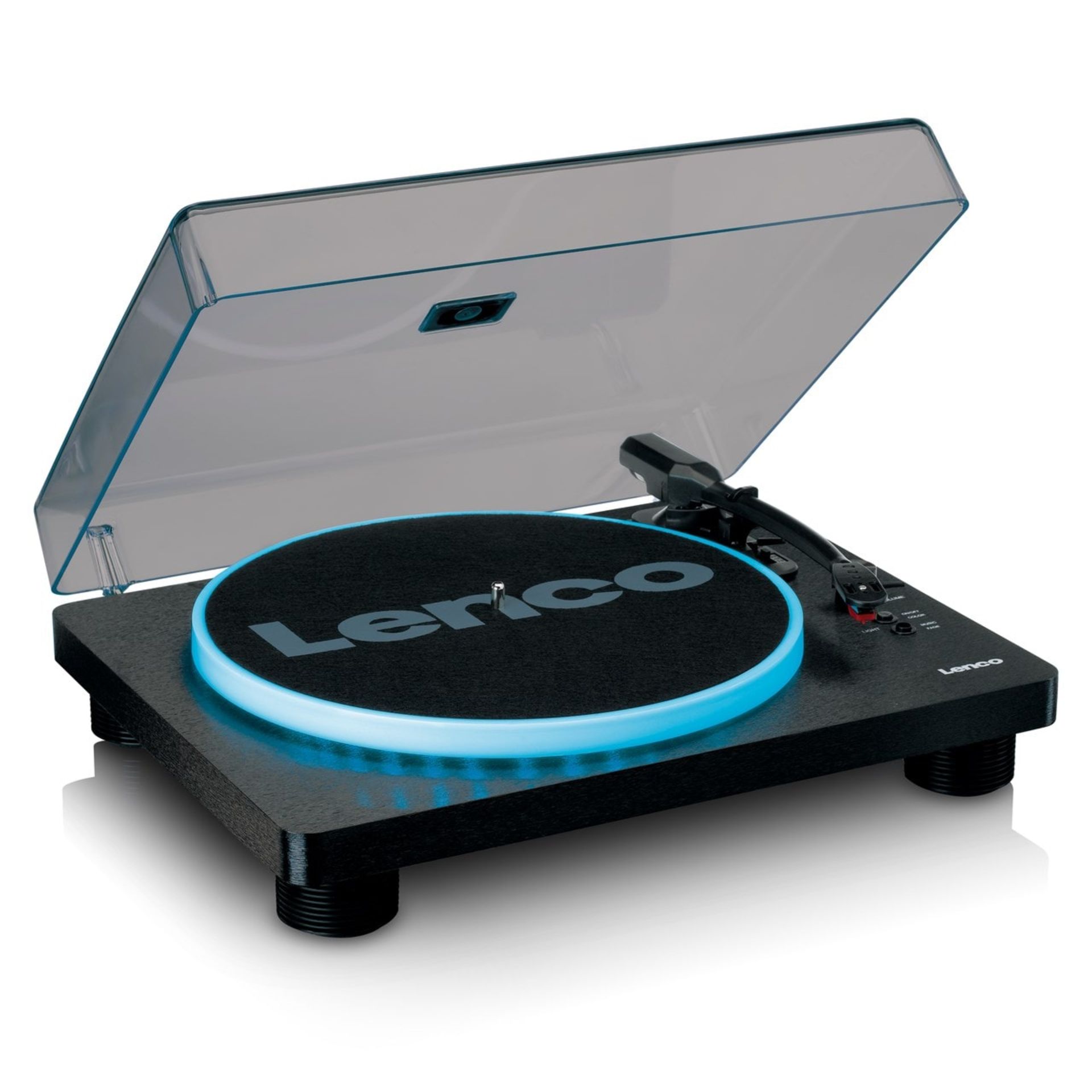 LENCO LS-50LED TURNTABLE WITH PC ENCODING WITH SPEAKERS, LIGHTS AND MUSIC DIGITISATION - RRP £199