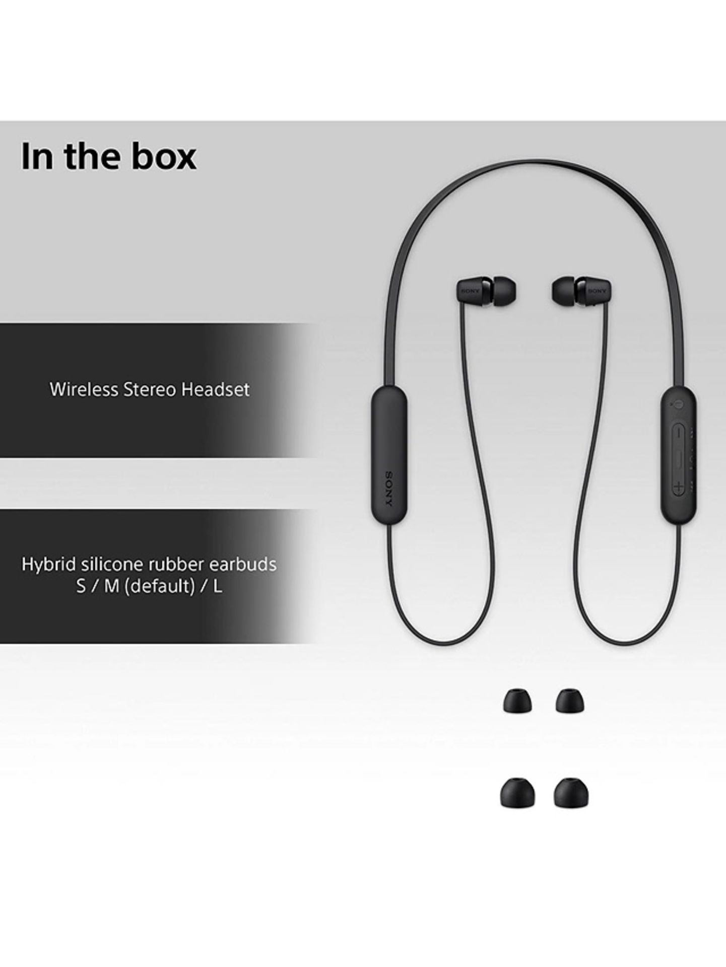 SONY WI-C100 BLUETOOTH WIRELESS IN-EAR HEADPHONES WITH MIC/REMOTE IN BLACK - RRP £35 - Image 6 of 6
