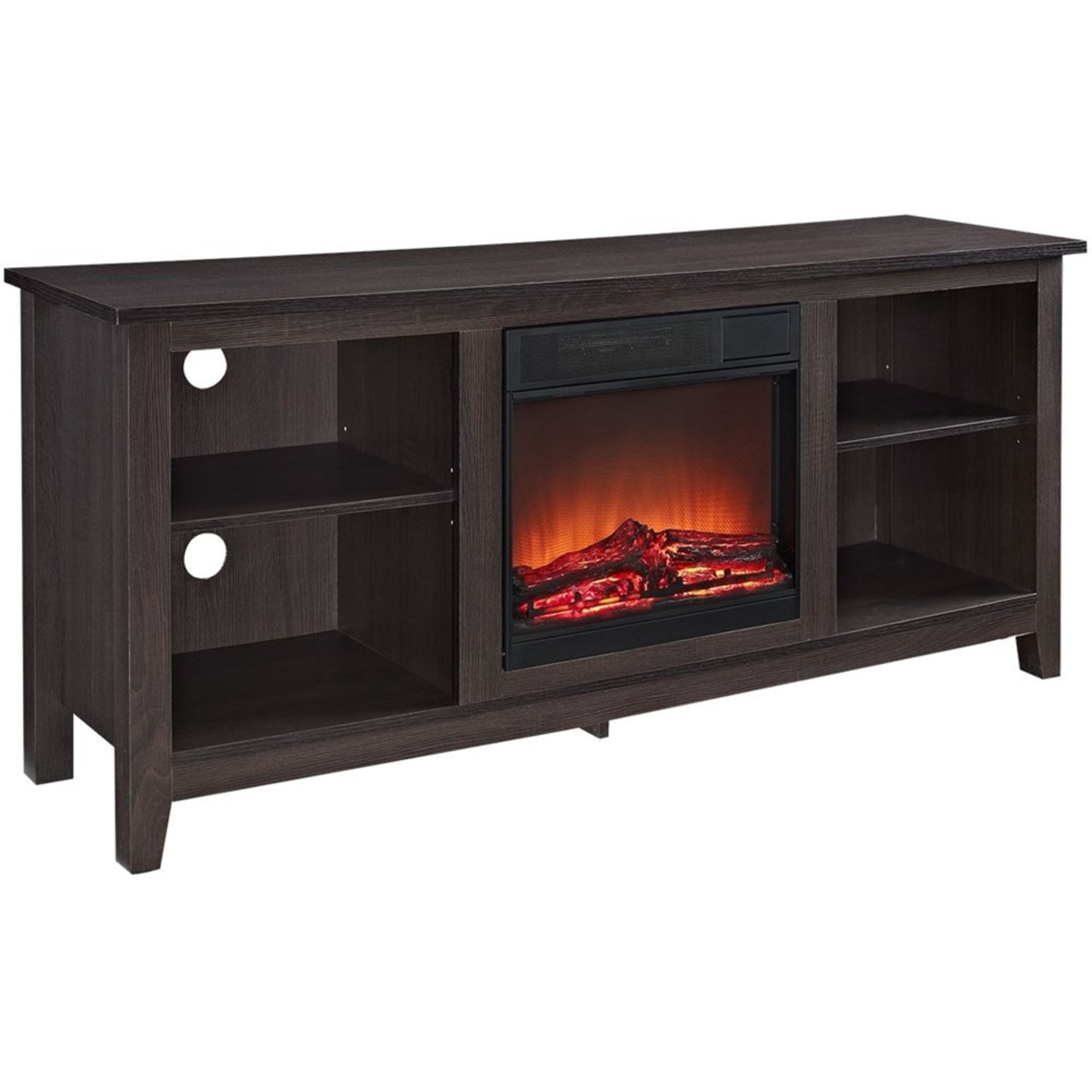 RUSTIC FARMHOUSE BROADUS FIREPLACE TV UNIT WITH ELECTRIC FIRE IN ESPRESSO - RRP £568 - Image 3 of 7