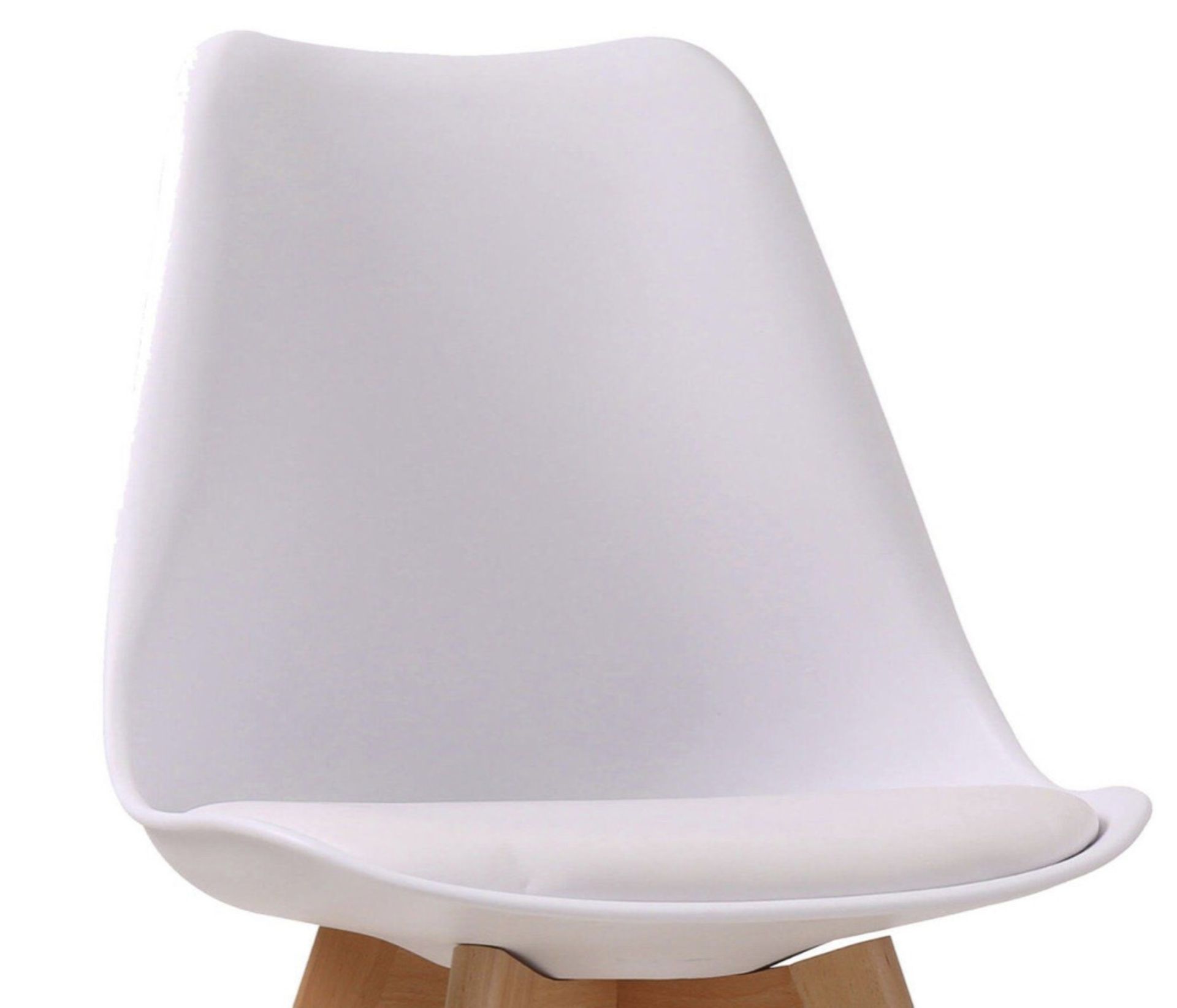 LOUVRE PAIR OF PADDED DINING CHAIRS
IN WHITE - RRP £179 PER PAIR - Image 3 of 3