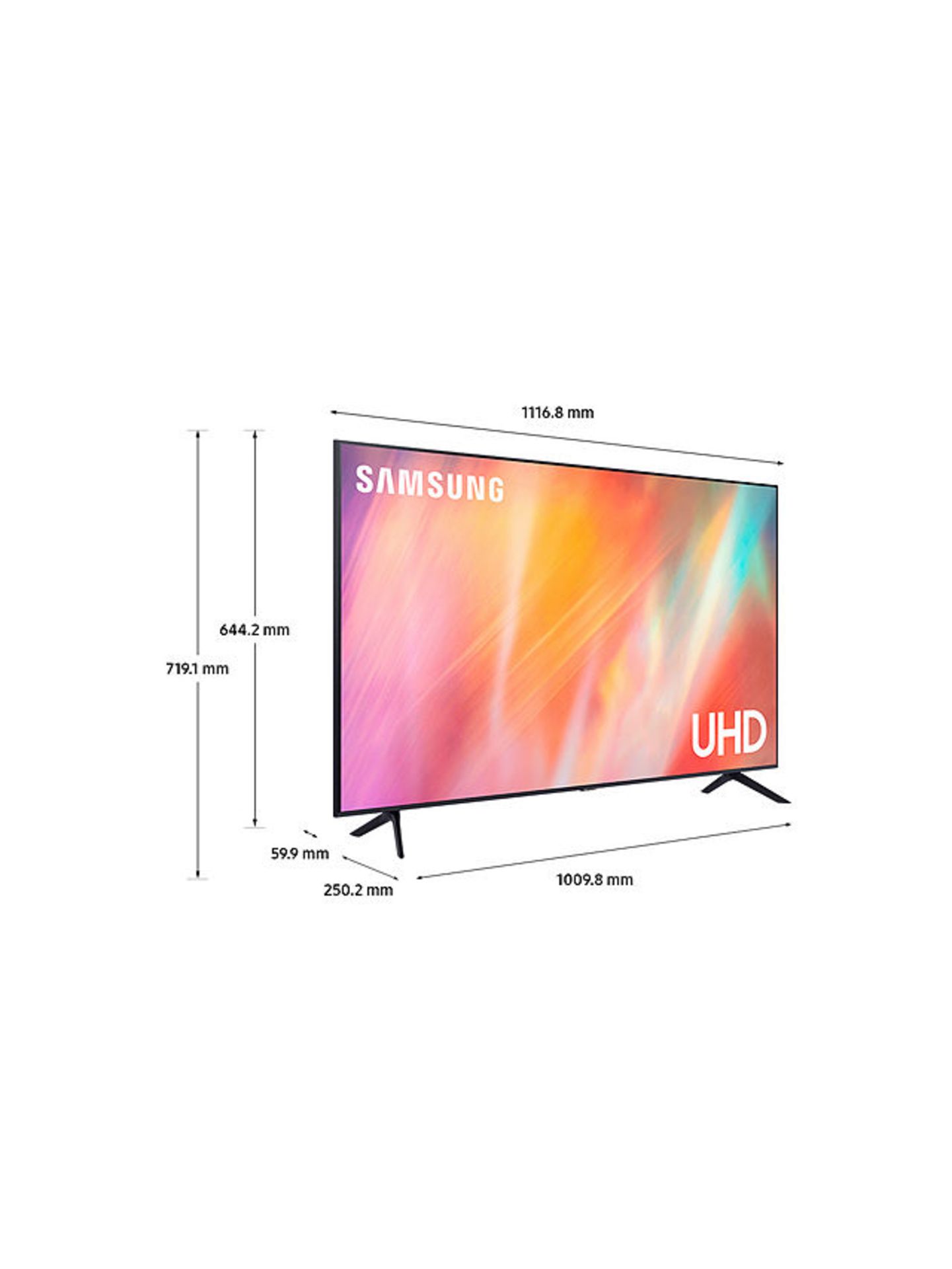 SAMSUNG UE50AU7100KXXU 50 INCH 4K ULTRA HD HDR, SMART TV - RRP £599 - Image 9 of 9