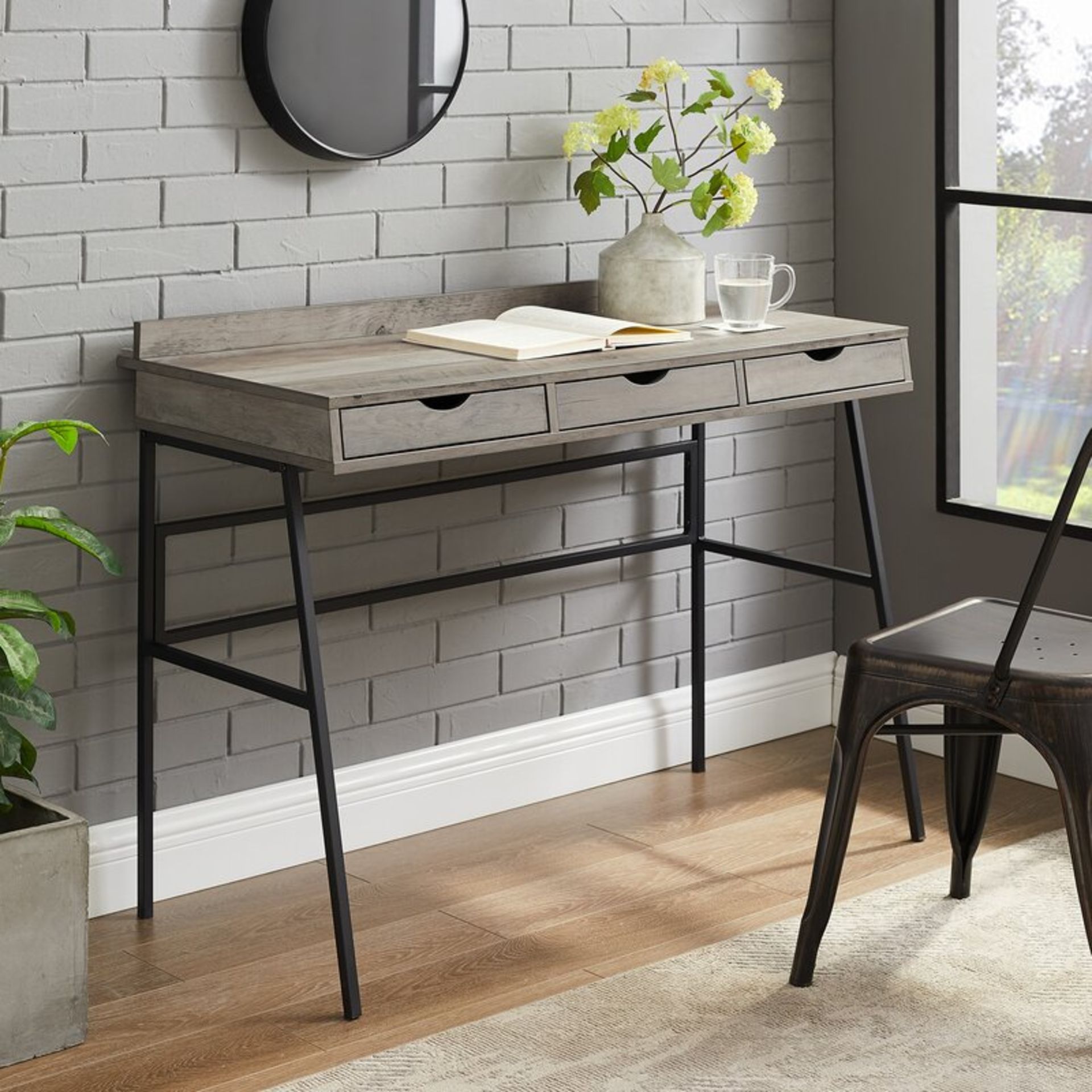 TRENT AUSTIN DESK IN GREY - RRP £278