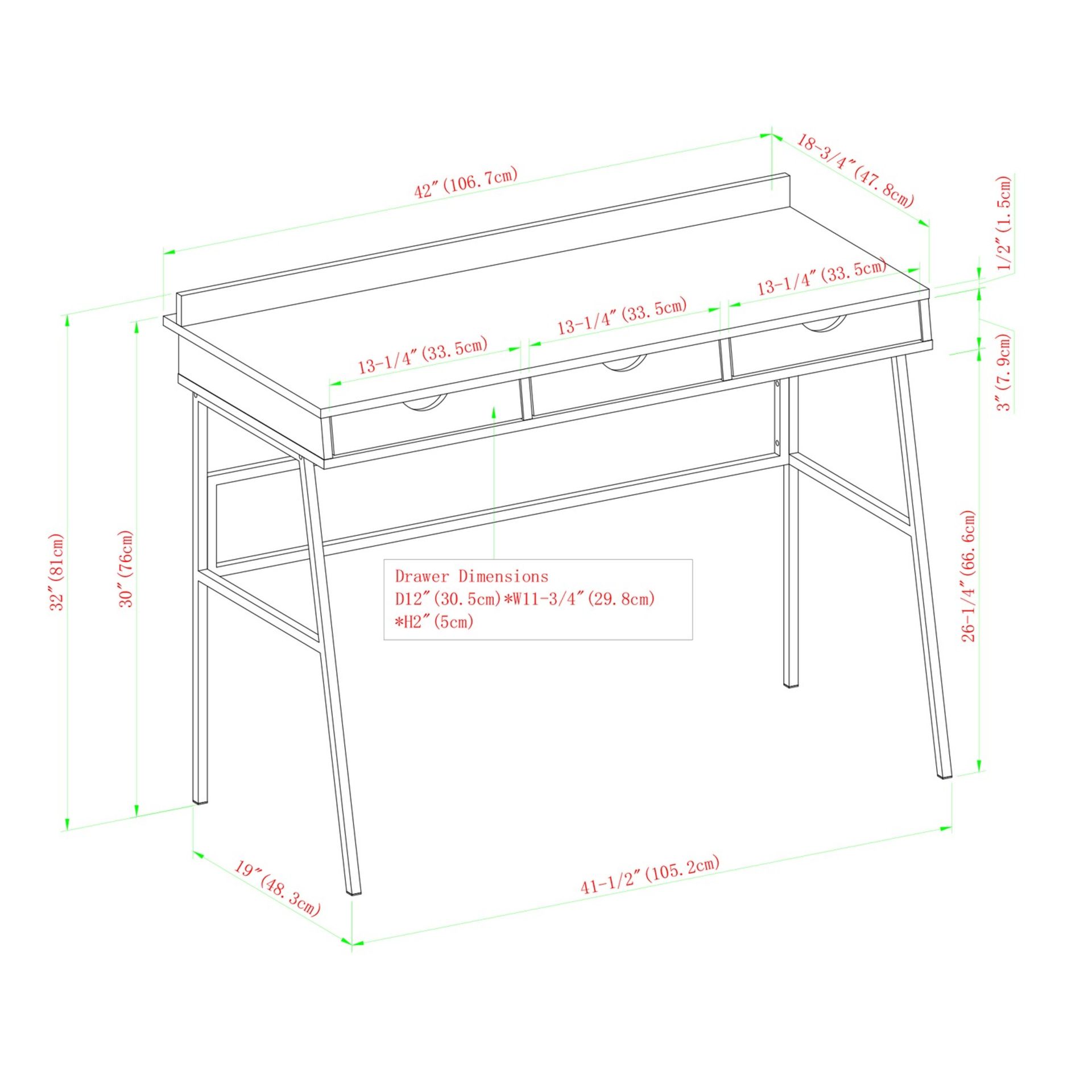 TRENT AUSTIN DESK IN WALNUT - RRP £278 - Image 6 of 6