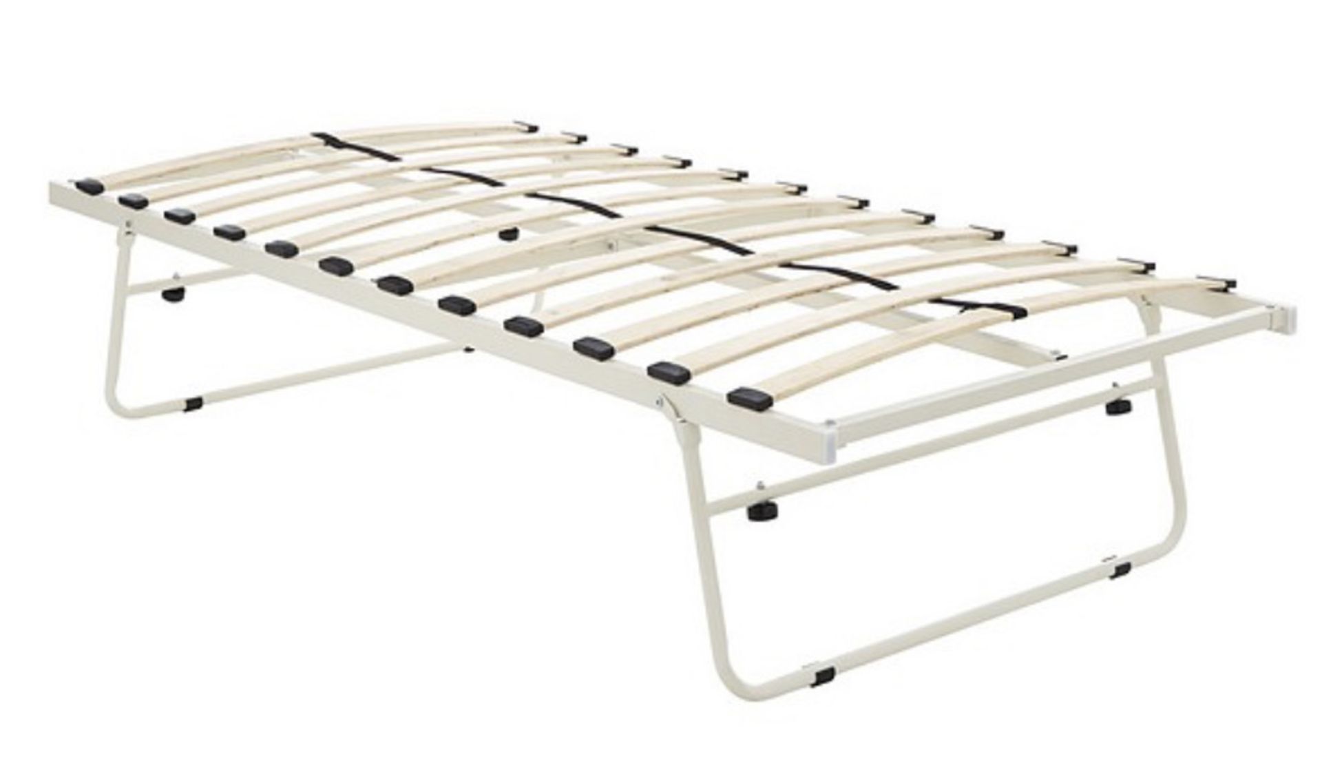 JULIETTE METAL DAY BED AND TRUNDLE BED IN IVORY - RRP £310 - Image 4 of 5