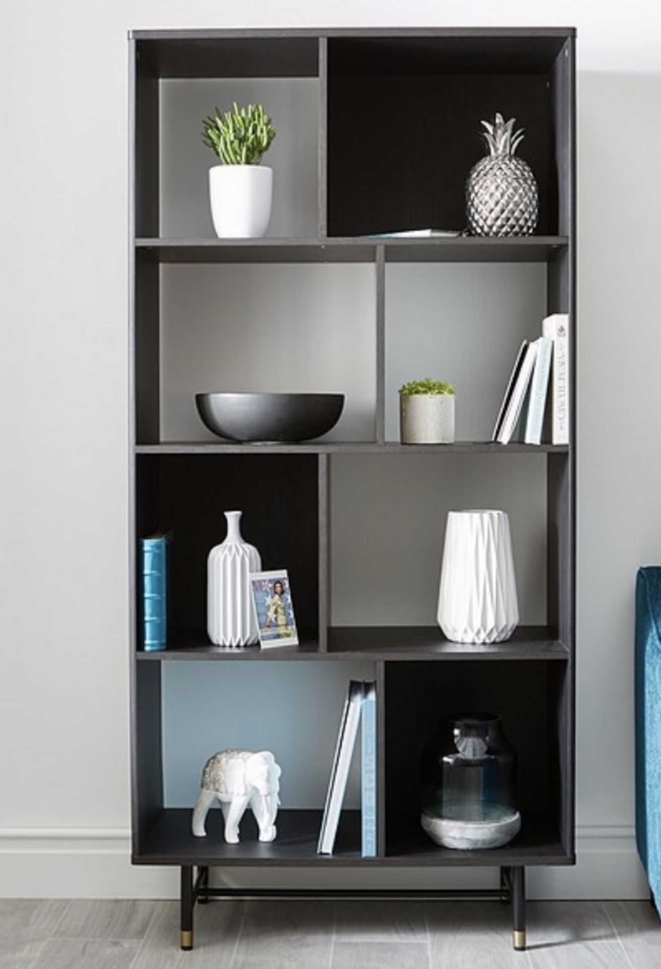 COOPER BOOKCASE STORAGE UNIT IN WALNUT - RRP £229