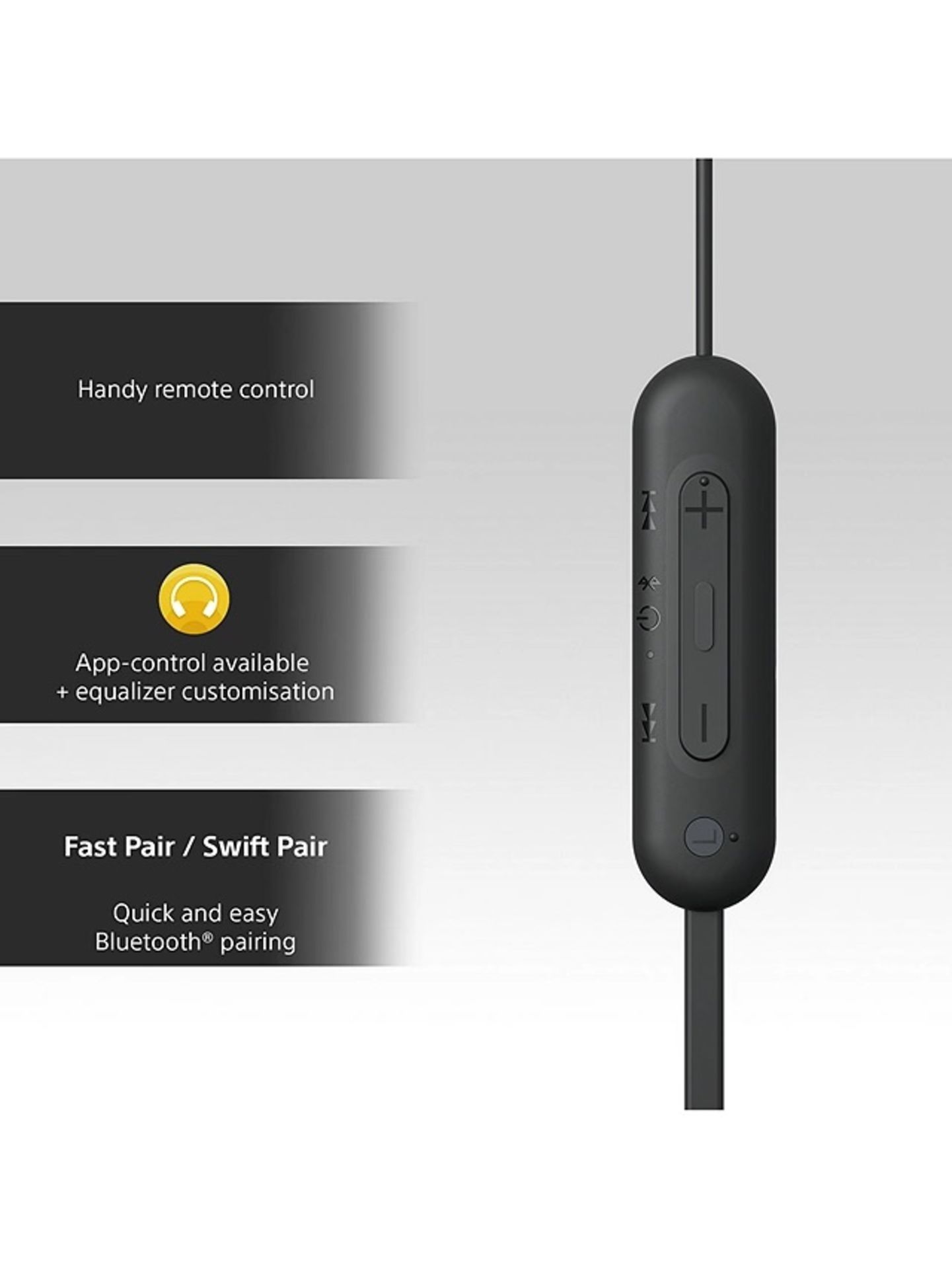 SONY WI-C100 BLUETOOTH WIRELESS IN-EAR HEADPHONES WITH MIC/REMOTE IN BLACK - RRP £35 - Image 5 of 6