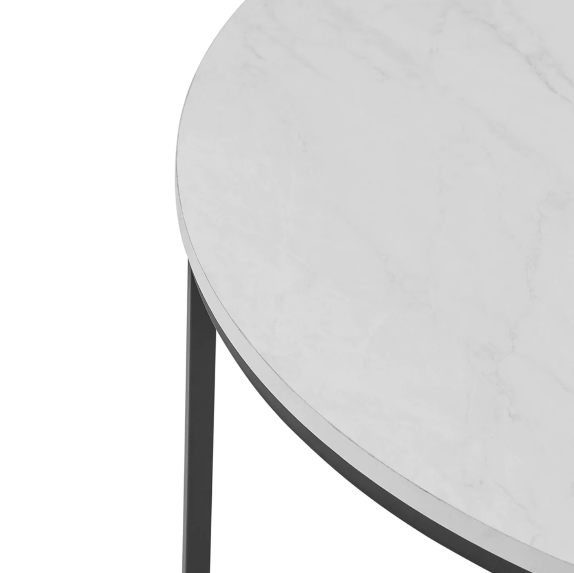 WALKER EDISON ROUND COFFEE TABLE IN WHITE/BLACK - RRP £210 - Image 2 of 5