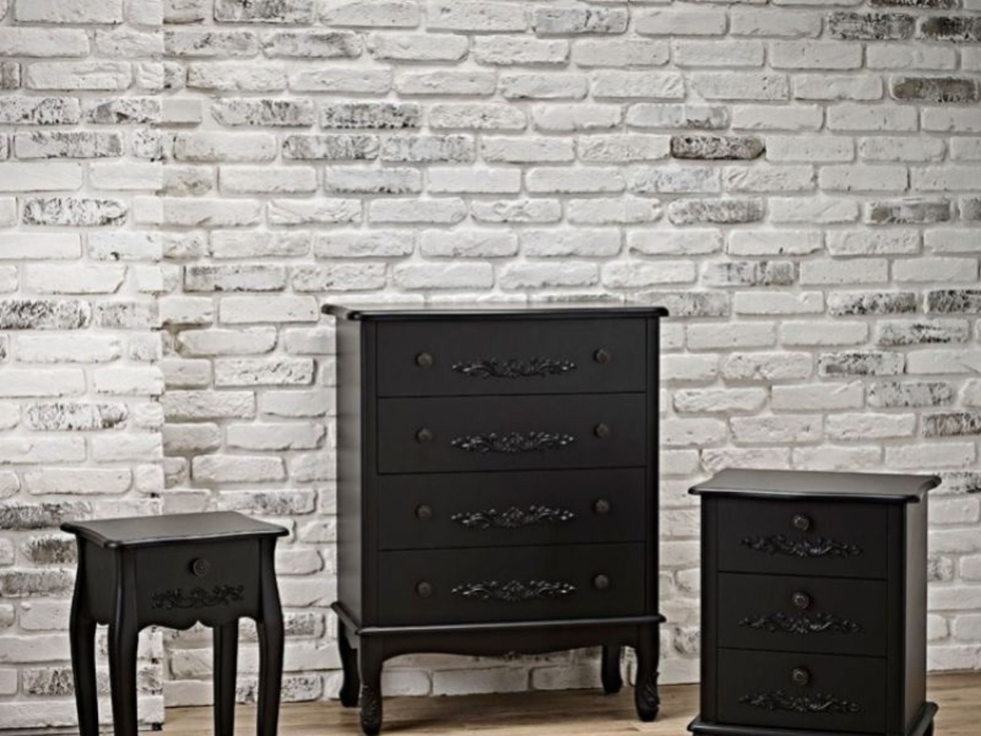 ANTOINETTE BEDSIDE TABLE IN BLACK - RRP £149 EACH - Image 3 of 3