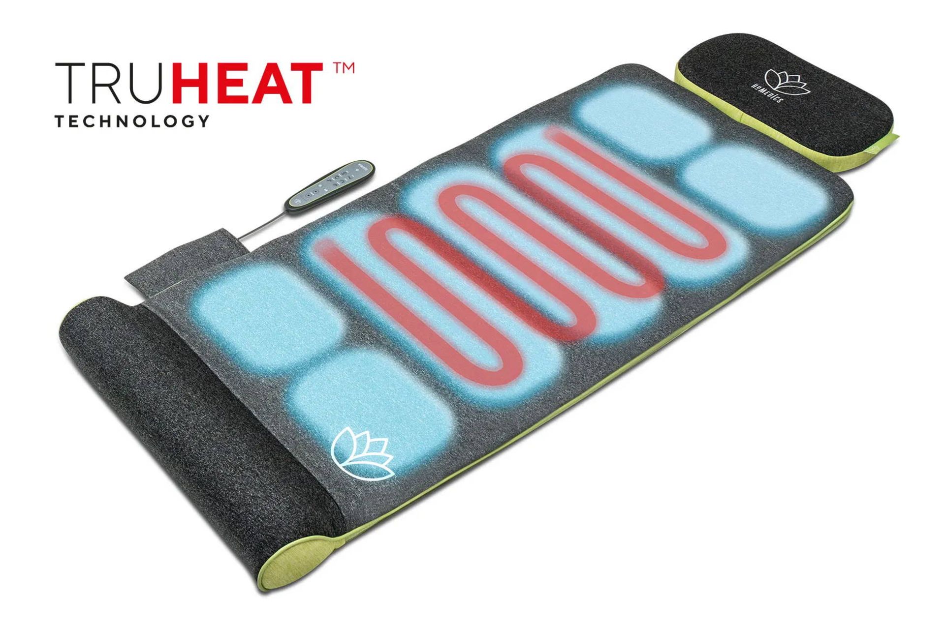 HOMEDICS PORTABLE, FOLDABLE STRETCH+ HEAT BACK STRETCHING MAT INSPIRED BY YOGA - RRP £299.99