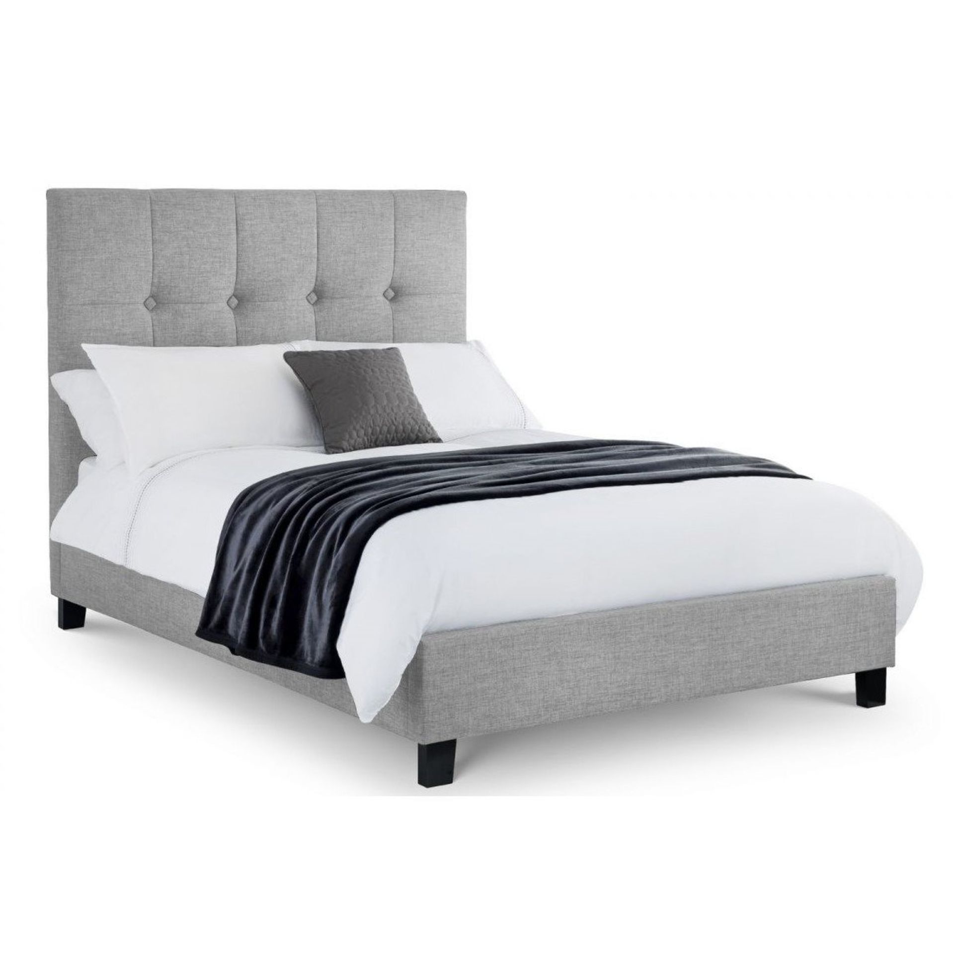 JULIAN BOWEN SORRENTO HIGH HEADBOARDED BED IN LIGHT GREY - KING SIZE - RRP £569 - Image 2 of 5