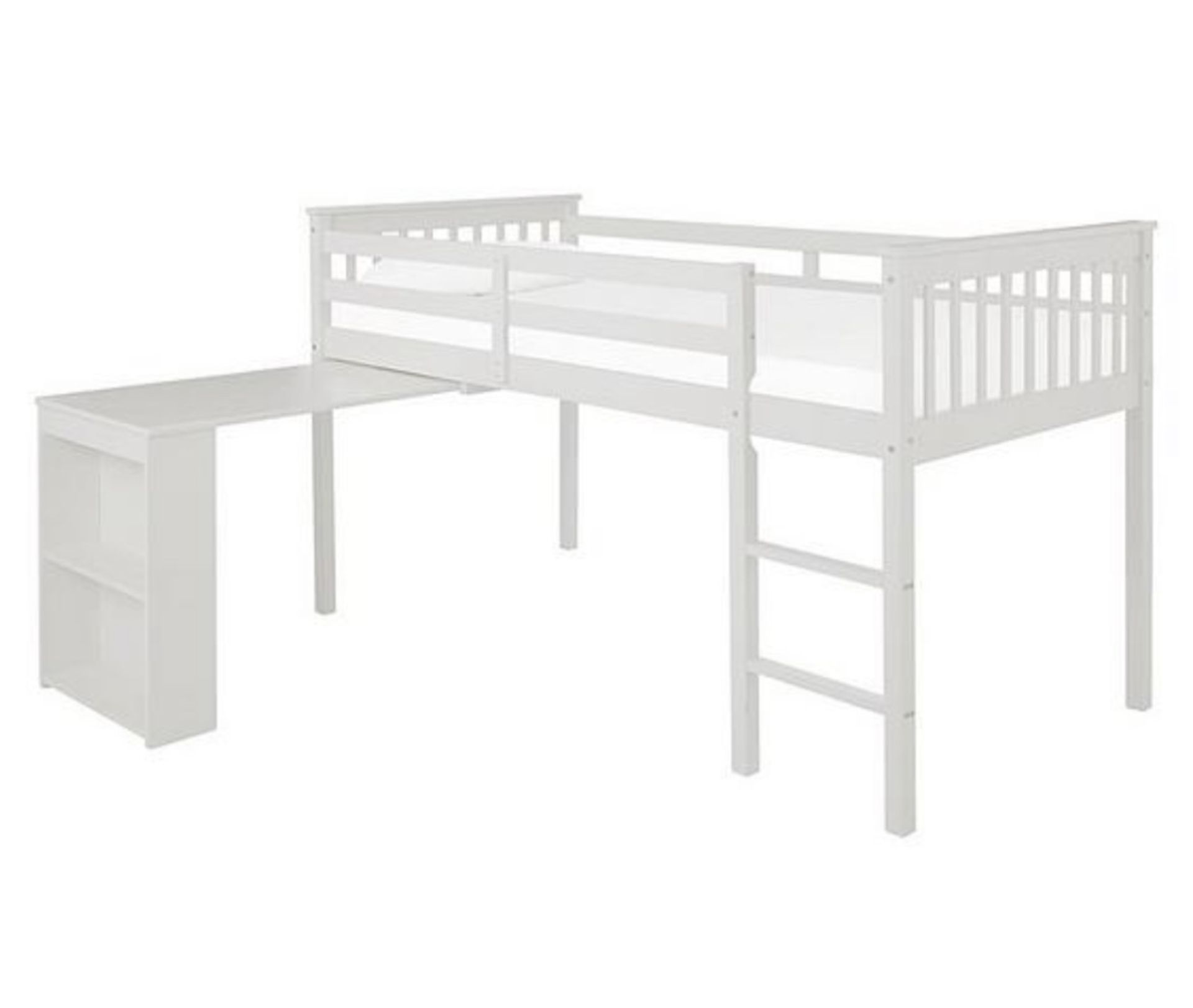 NOVARA MID SLEEPER WITH PULL OUT DESK IN WHITE - RRP £349 - Image 4 of 5