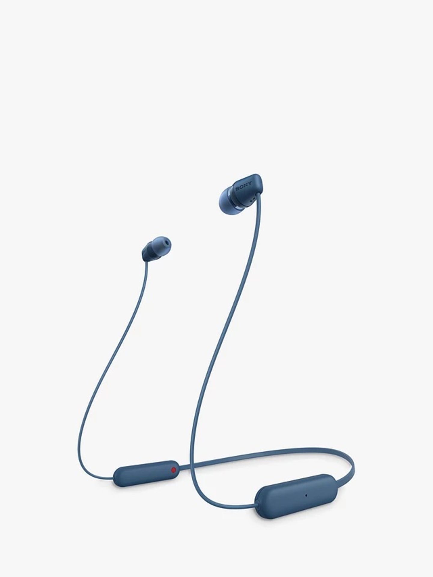 SONY WI-C100 BLUETOOTH WIRELESS IN-EAR HEADPHONES WITH MIC/REMOTE IN BLUE - RRP £35