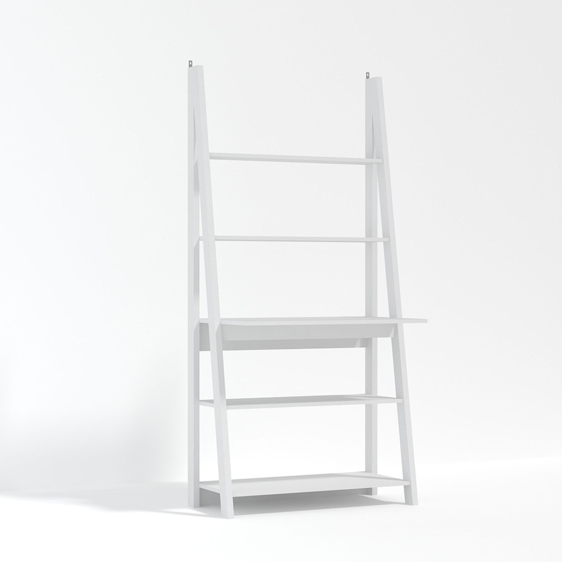 TIVA SHELVING UNIT WITH DESK IN WHITE - RRP £159 - Image 2 of 2