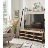 TELFORD WIDE SCREEN TV UNIT/CABINET IN BLACK/OAK - RRP £279