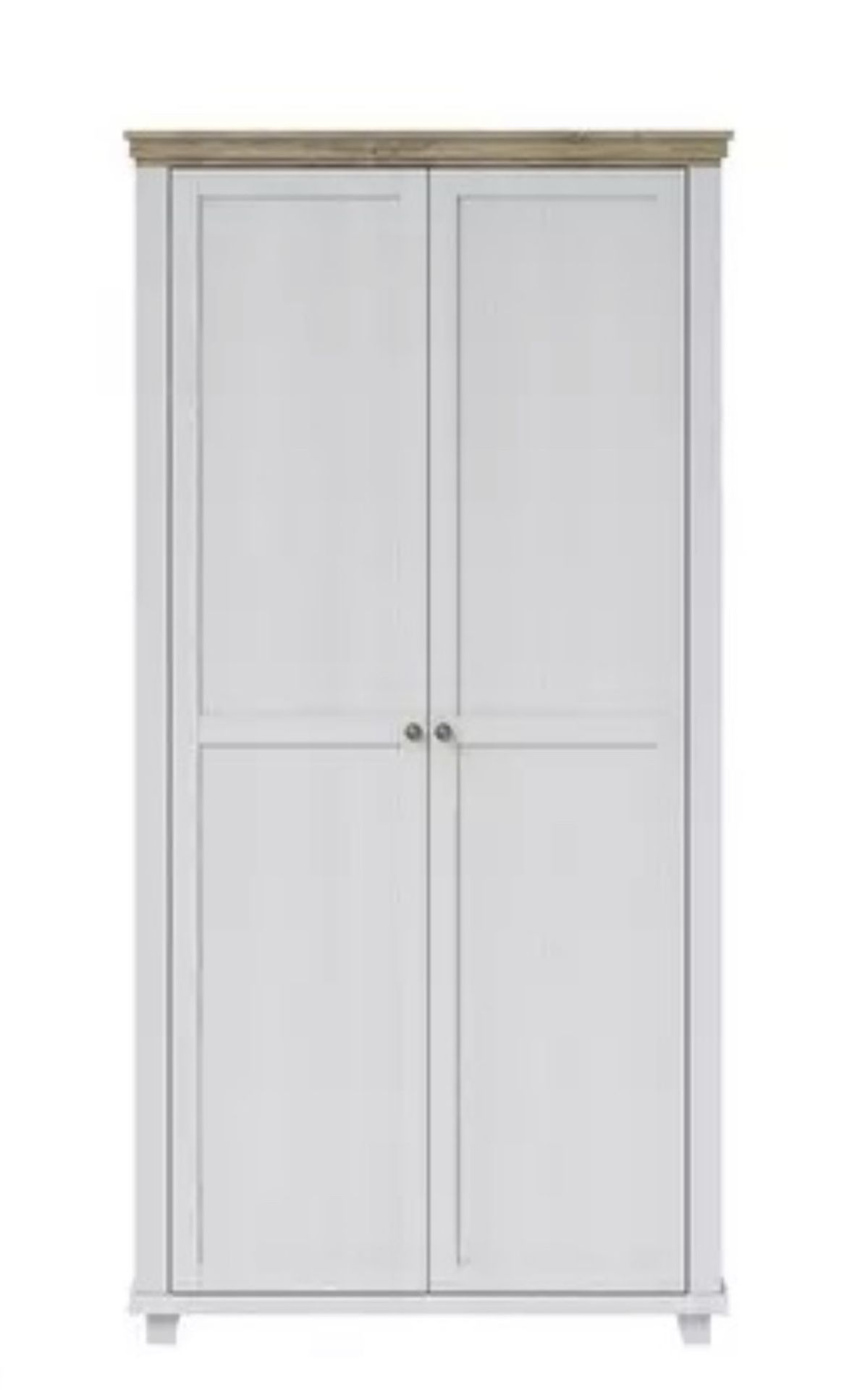 EVORA 2 DOOR WARDROBE IN WHITE/OAK - RRP £549 - Image 2 of 2