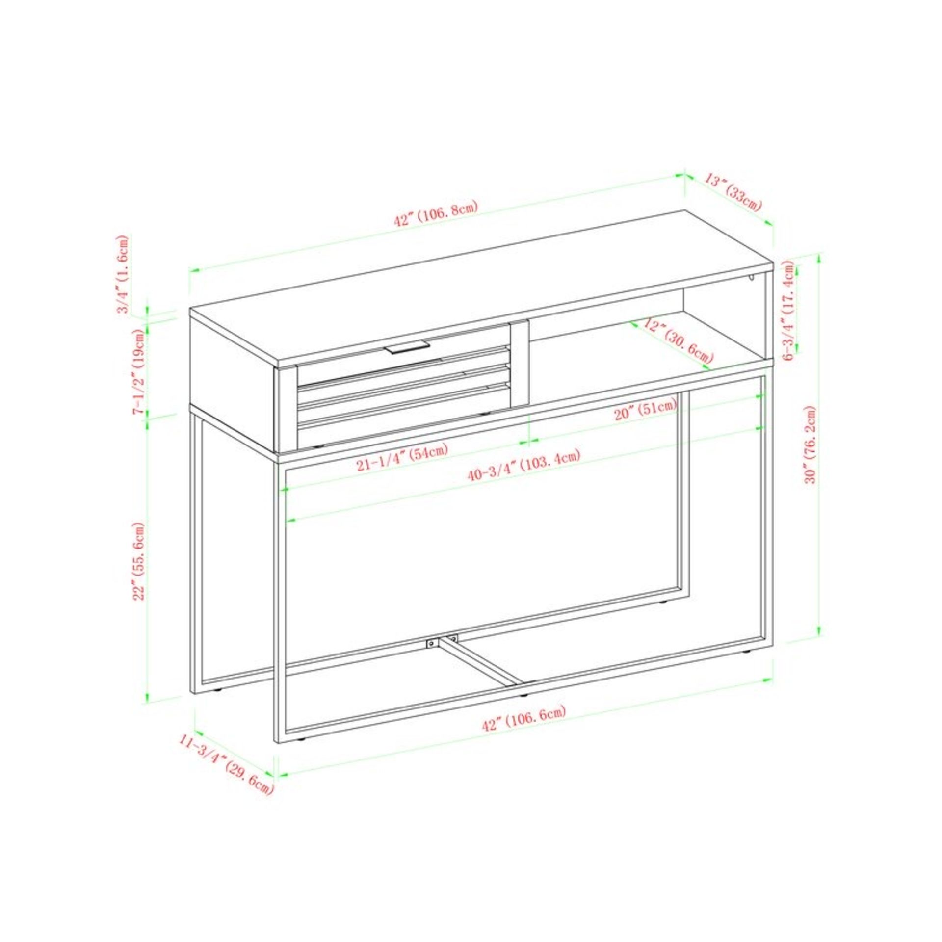 KENDAL SLAT DOOR CONSOLE TABLE IN GREY - RRP £199 - Image 7 of 8