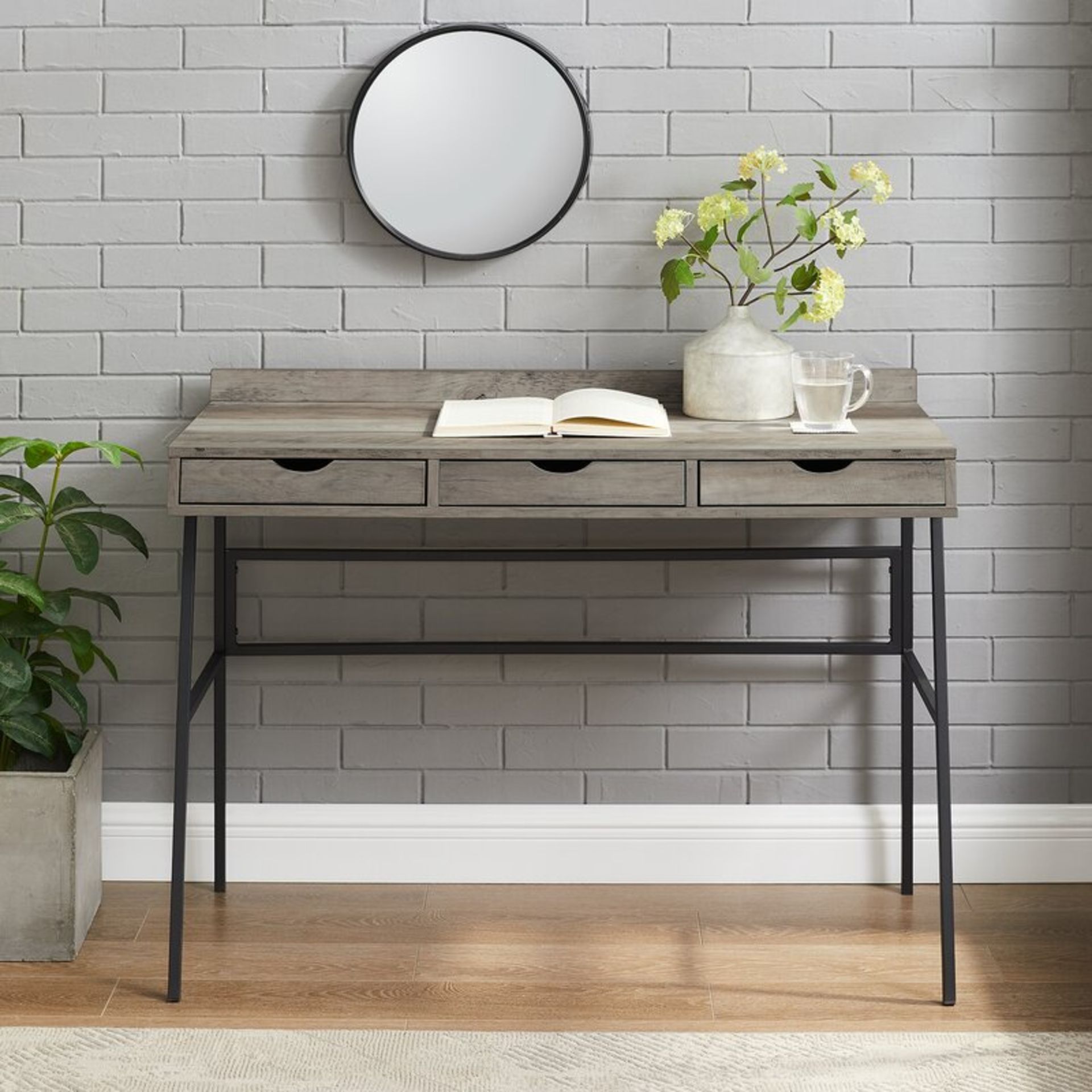 TRENT AUSTIN DESK IN GREY - RRP £278 - Image 2 of 4