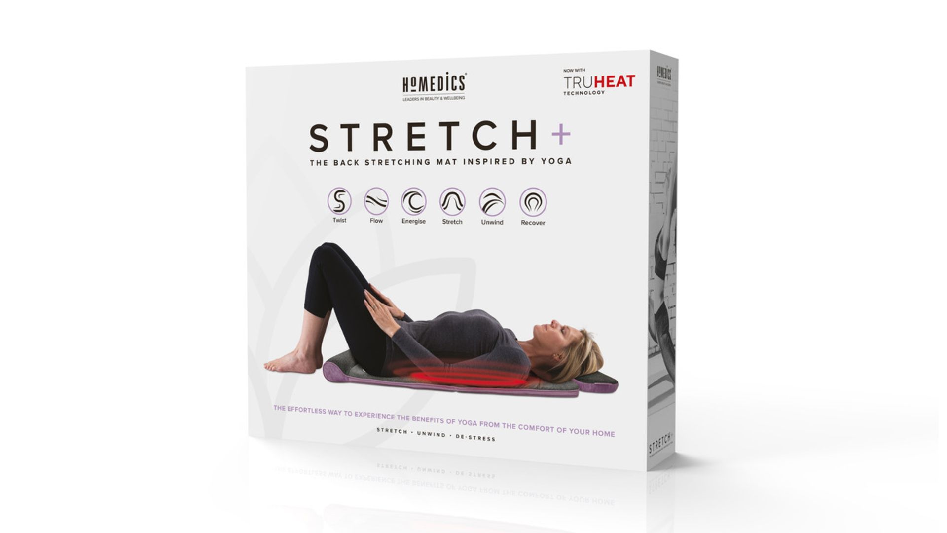 HOMEDICS PORTABLE, FOLDABLE STRETCH+ HEAT BACK STRETCHING MAT INSPIRED BY YOGA - RRP £299.99 - Image 2 of 12