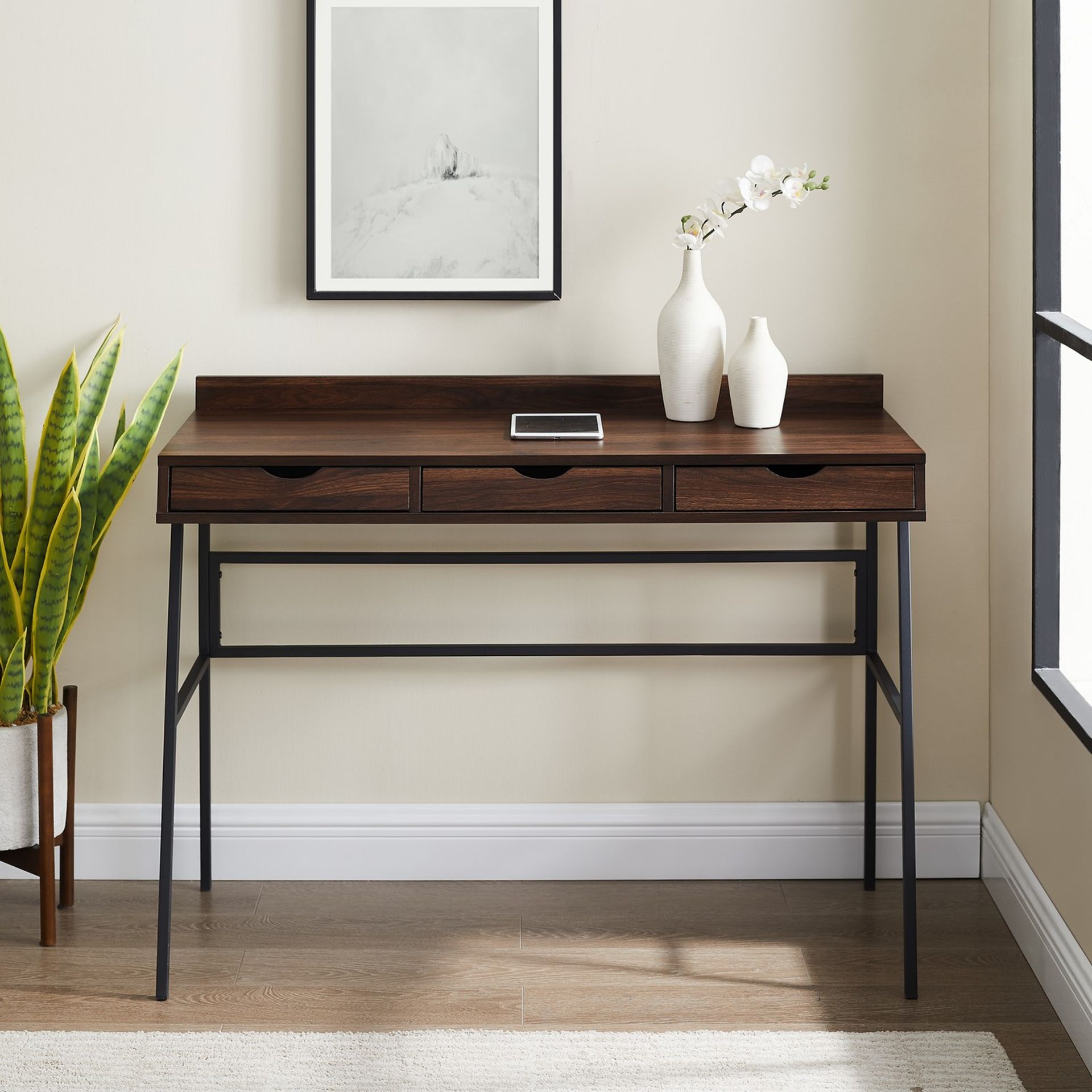 TRENT AUSTIN DESK IN WALNUT - RRP £278 - Image 2 of 6