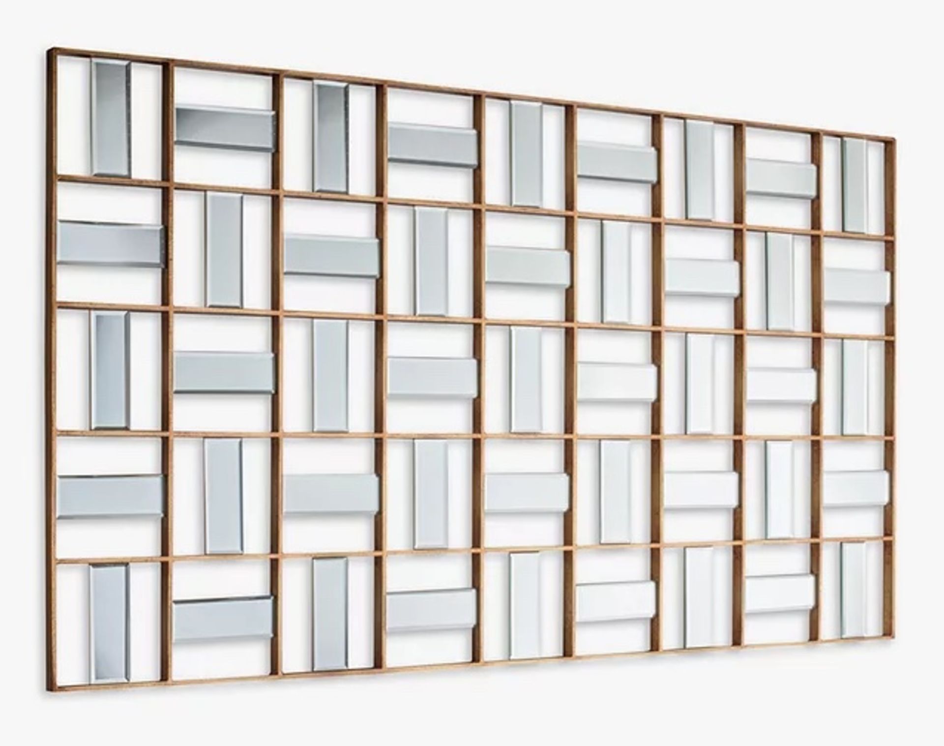 John Lewis Gallery Honeycomb Rectangular Wall Mirror, 132 x 73cm, Gold - PRICED £575 - Image 2 of 6