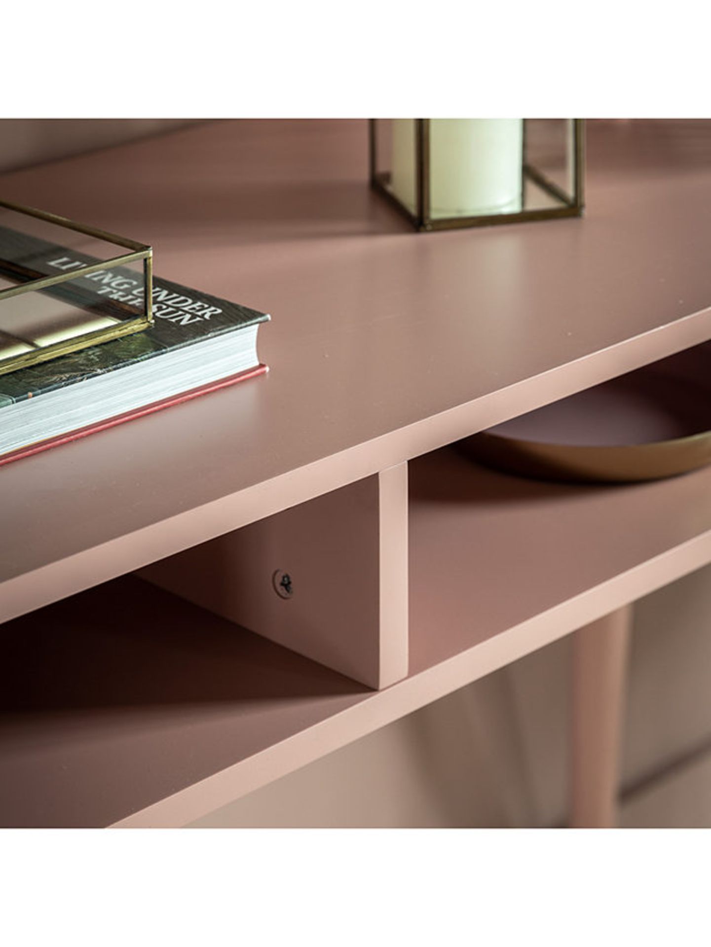 John Lewis Denton Console Table / Desk, Pink - PRICED Â£300 - Image 3 of 3