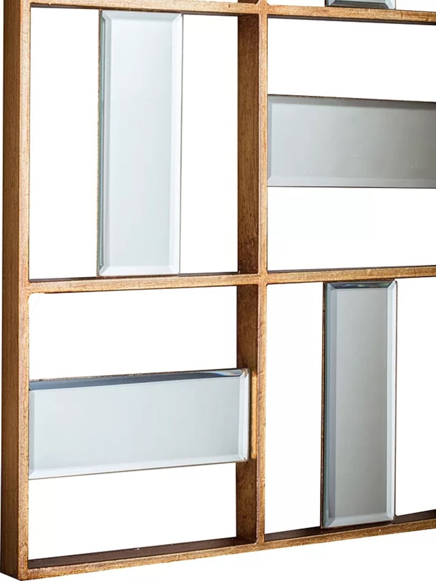 John Lewis Gallery Honeycomb Rectangular Wall Mirror, 132 x 73cm, Gold - PRICED £575 - Image 3 of 6