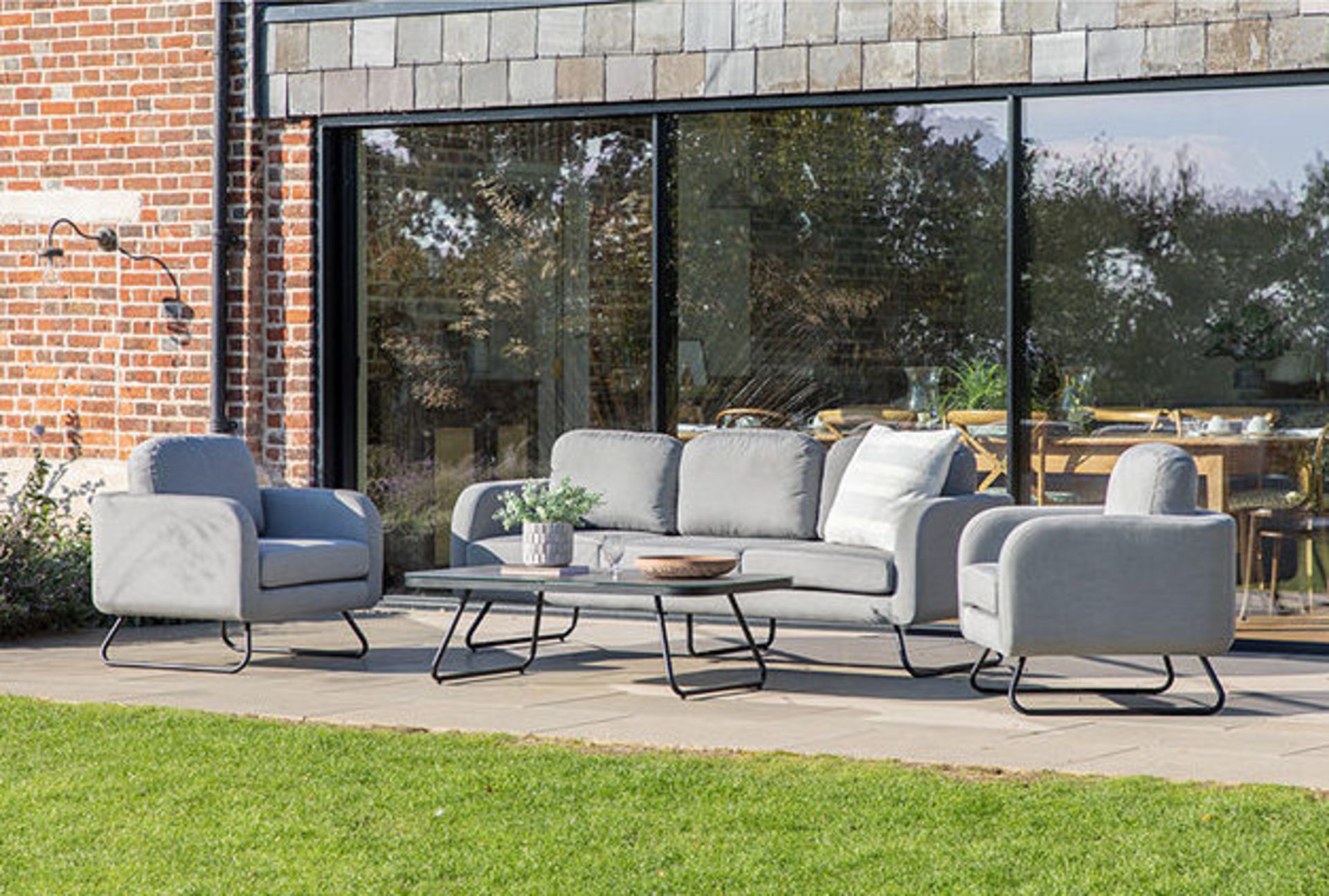 John Lewis Gallery Askern 5-Seater Garden Lounging Set, Charcoal - PRICED £4,500