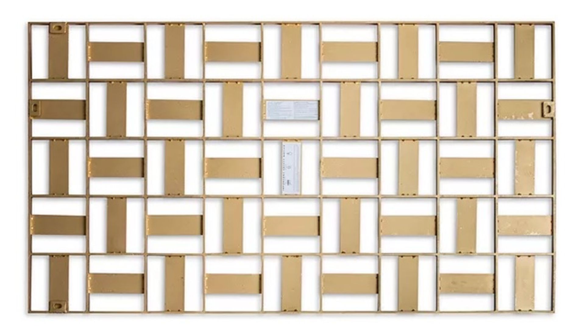 John Lewis Gallery Honeycomb Rectangular Wall Mirror, 132 x 73cm, Gold - PRICED £575 - Image 4 of 6