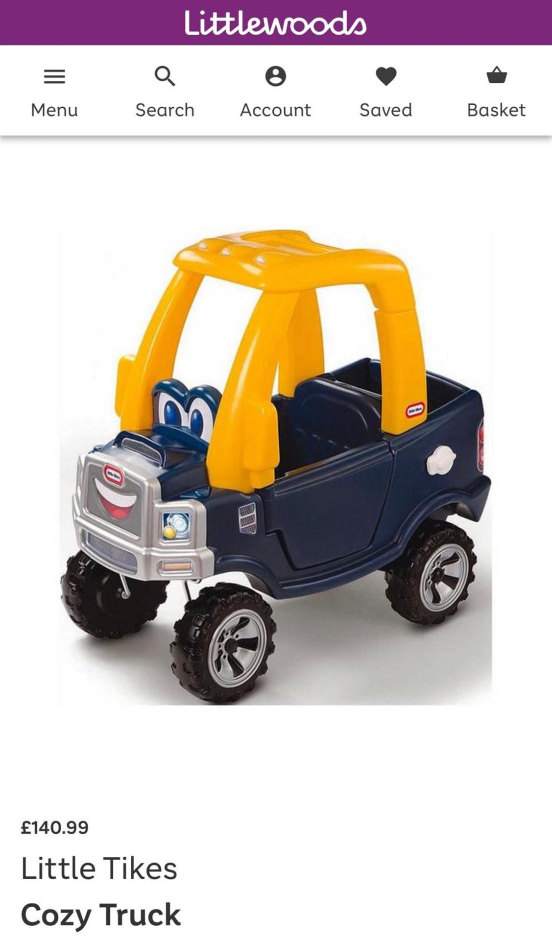 RAW RETURN - Little Tikes Cozy Truck