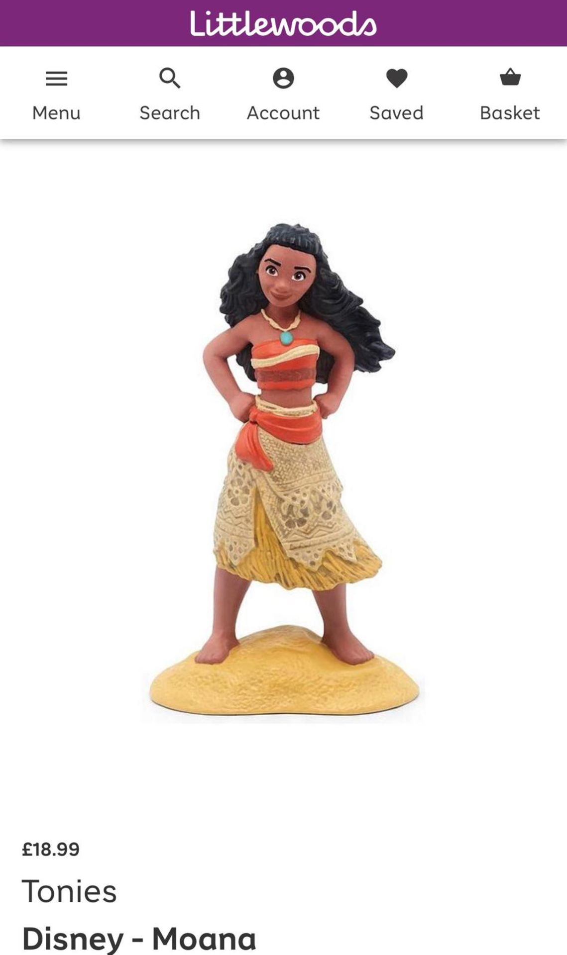 RAW RETURN - Tonies Disney - Moana