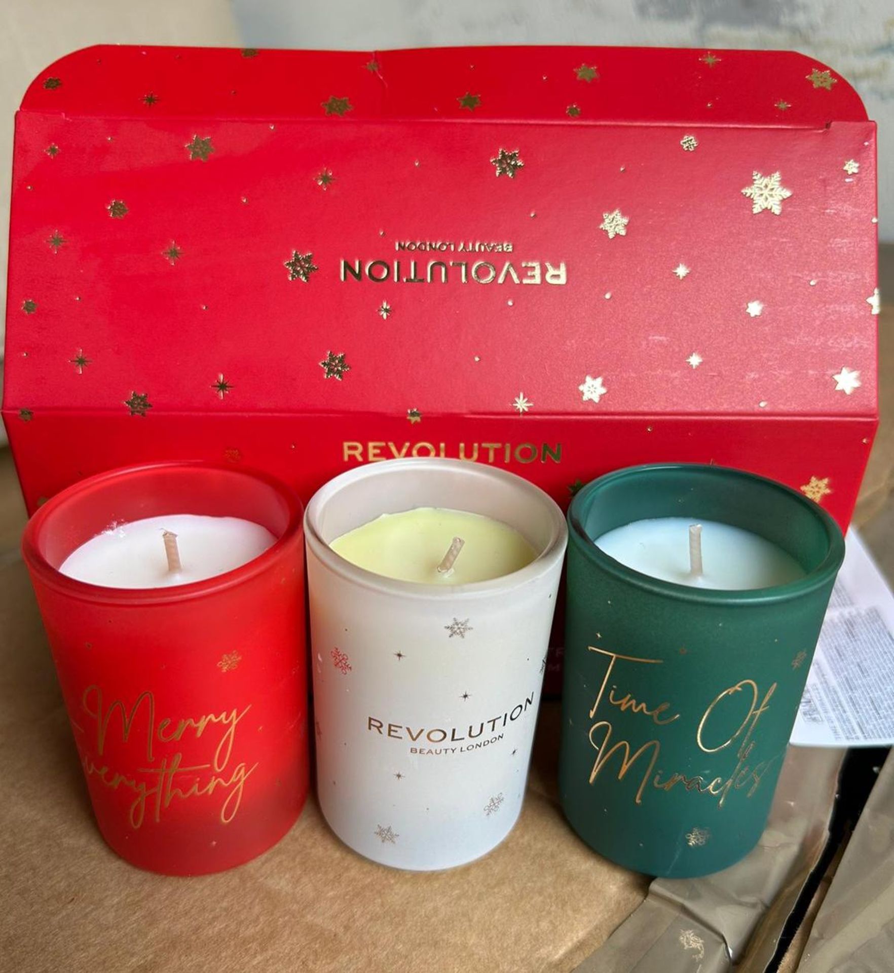 30 x Revolution Beauty London Festive Mini Scented Candle Trio Set - 3 x 40g - (NEW) - RRP £419.70+!