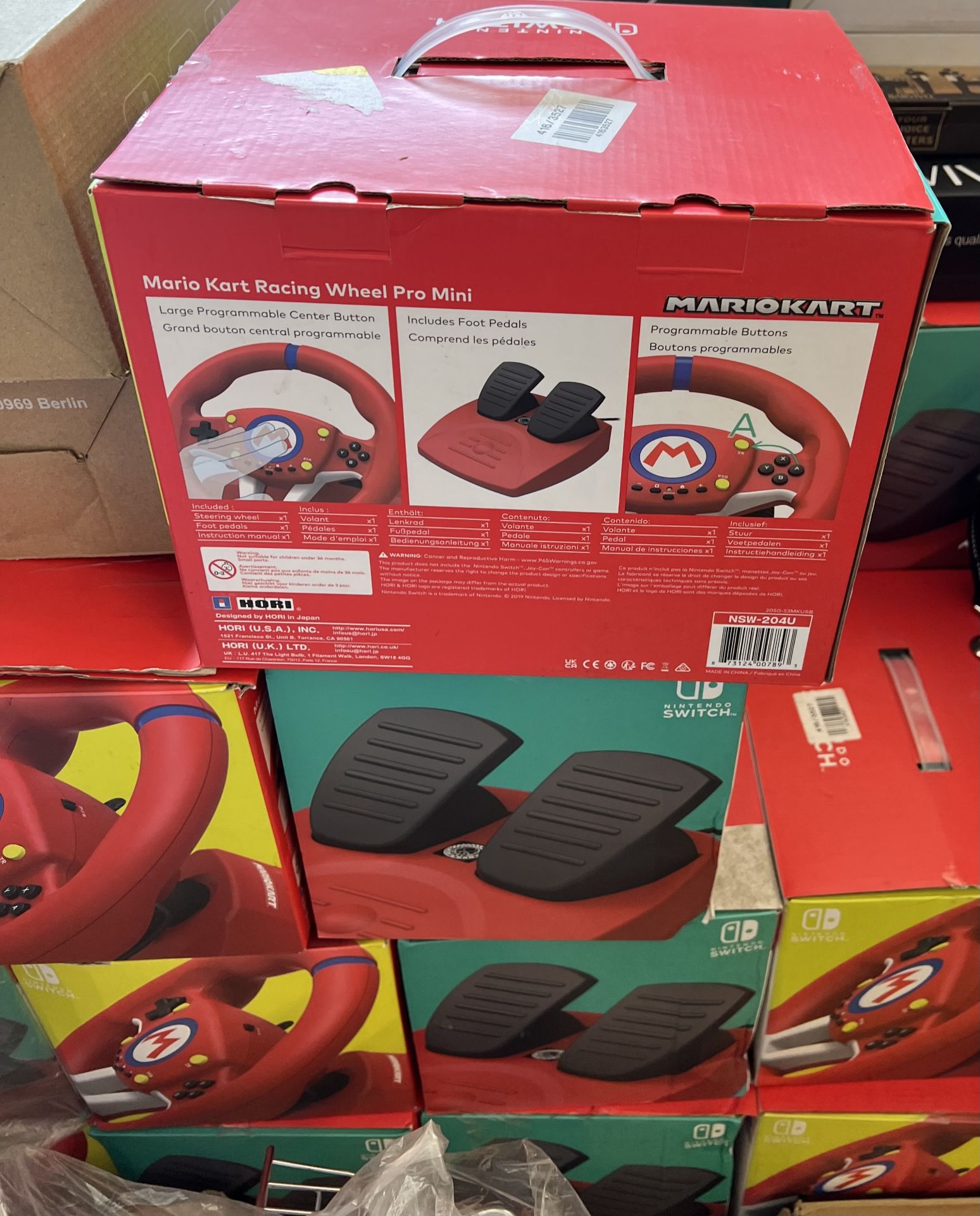 RAW RETURN - 5 x HORI Mario Kart Racing Wheel Pro Mini for Nintendo Switch - RRP NEW WOULD BE £325! - Image 5 of 9